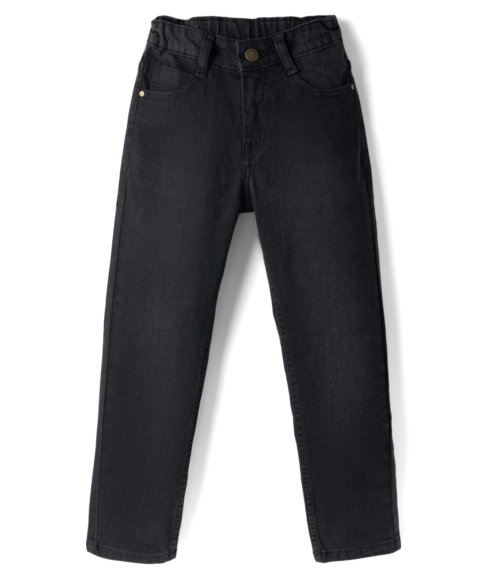 Pine Kids Denim Woven Full Length Solid Colour Jeans - Black-picture-16