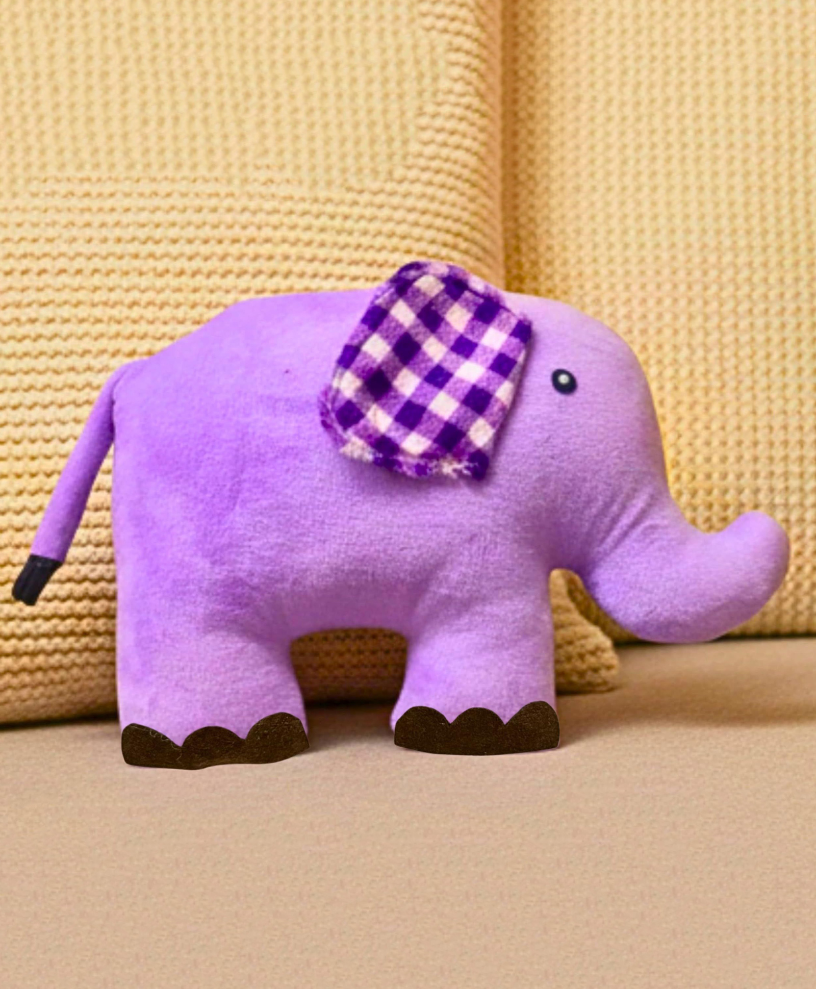 Tickles 25 cm Elephant Soft Stuffed Plush Toy for Kids Boys & Girls Birthday Gift Home Decor (Color: Purple)-image-46
