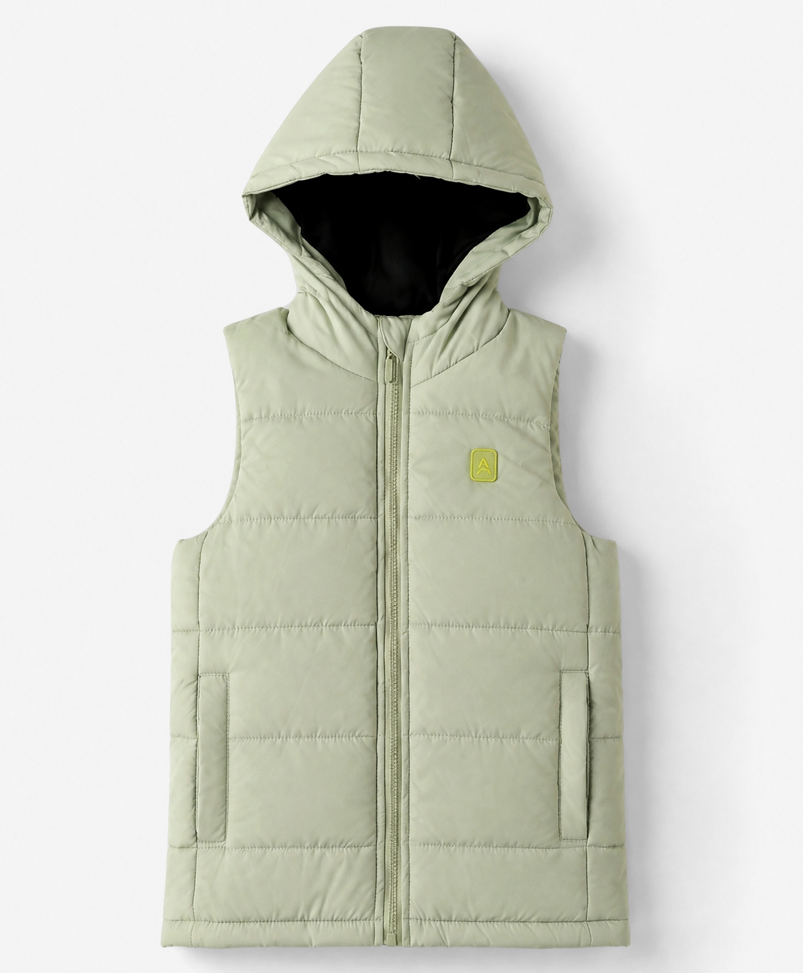 Pine Kids Woven Padded/Quilted/ Winter Jacket with Sleeveless in Light Green for 4-5 Years-image-23