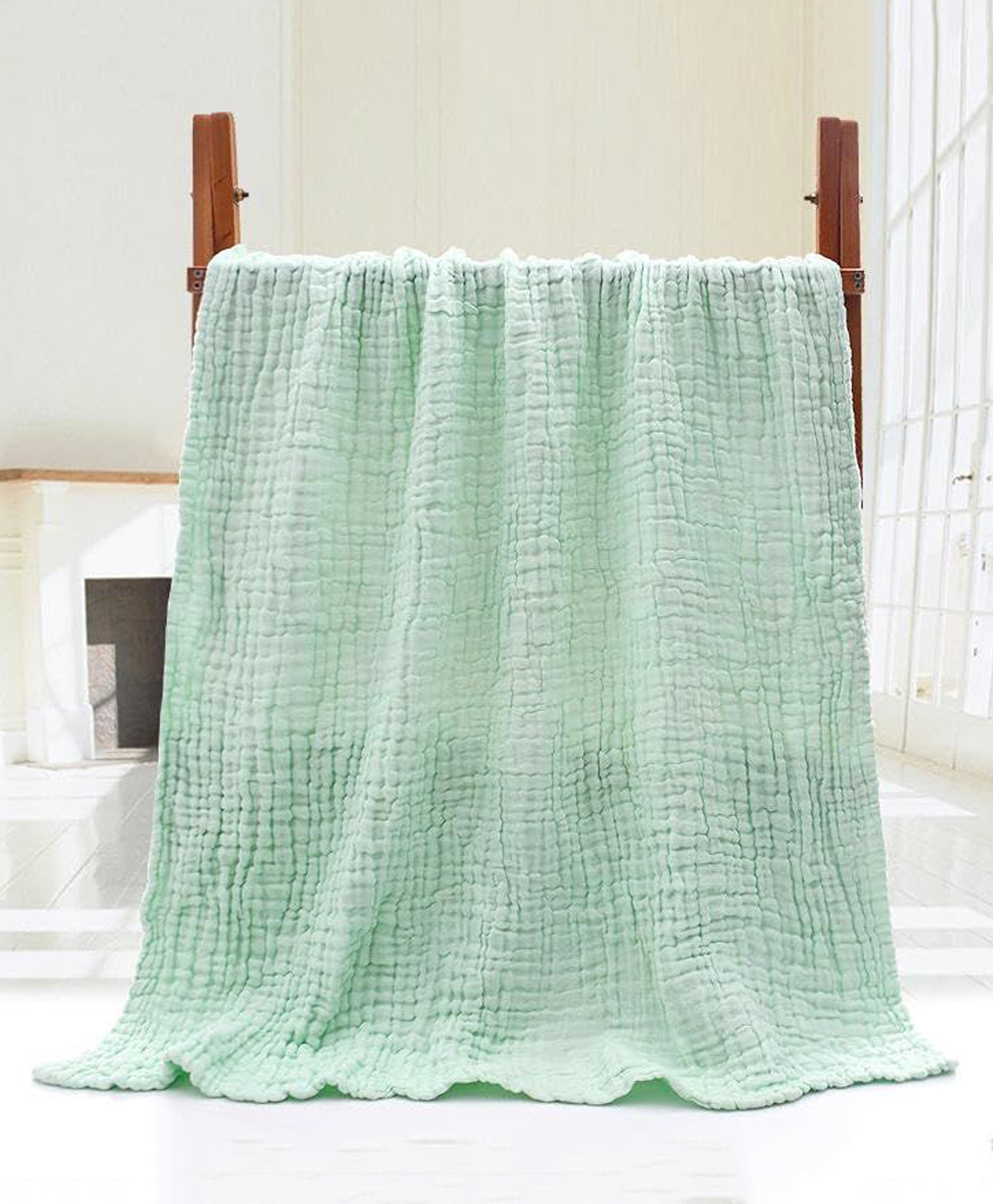 Teri Beri Baby Muslin Cotton Baby Bath Towel Extra Soft Super Absorbent Towels for Infants, New Born Babies and Toddlers (0-3 Years) Green-picture-32