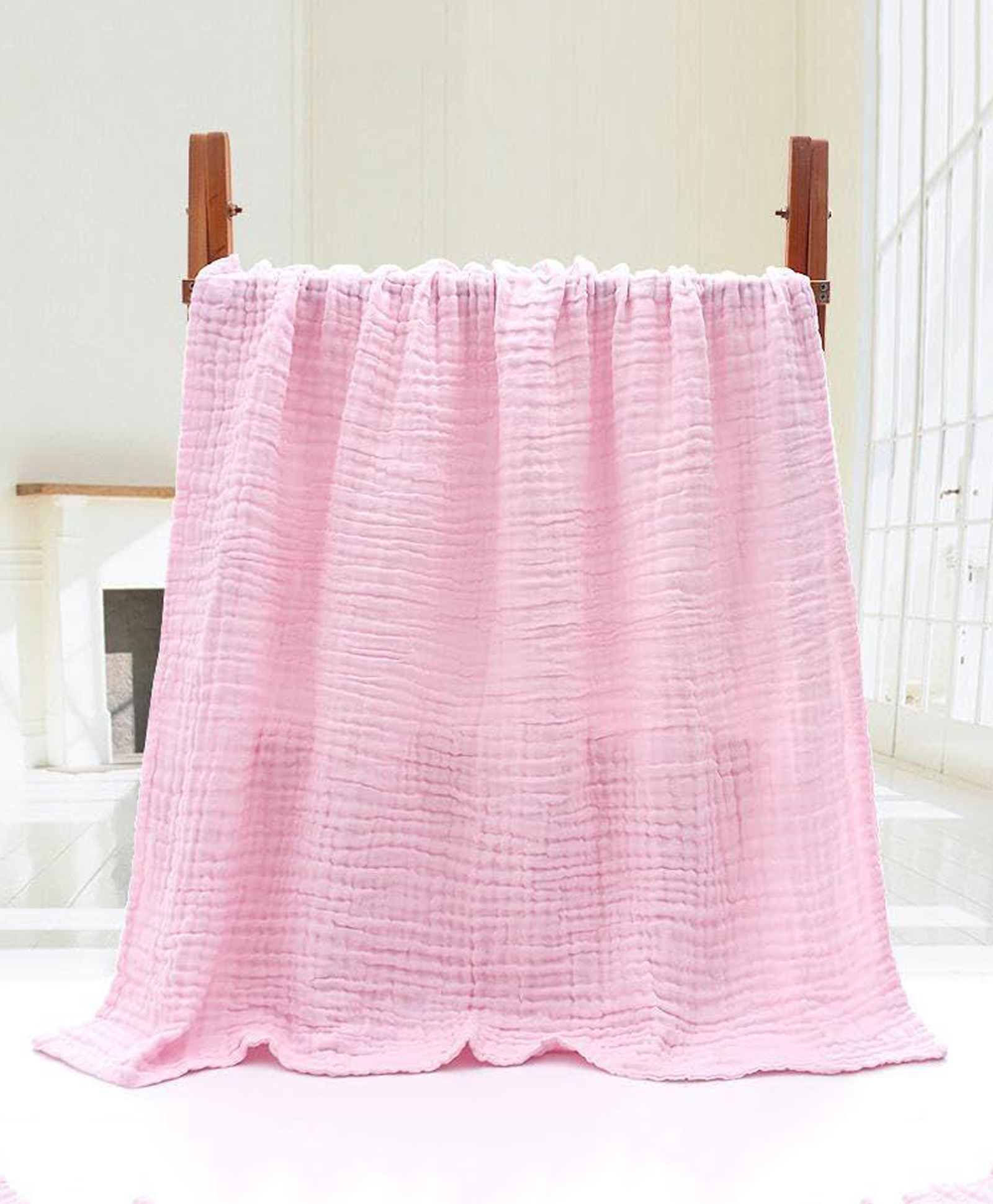 Teri Beri Baby Muslin Cotton Baby Bath Towel Extra Soft Super Absorbent Towels for Infants, New Born Babies and Toddlers (0-3 Years) Pink-picture-27