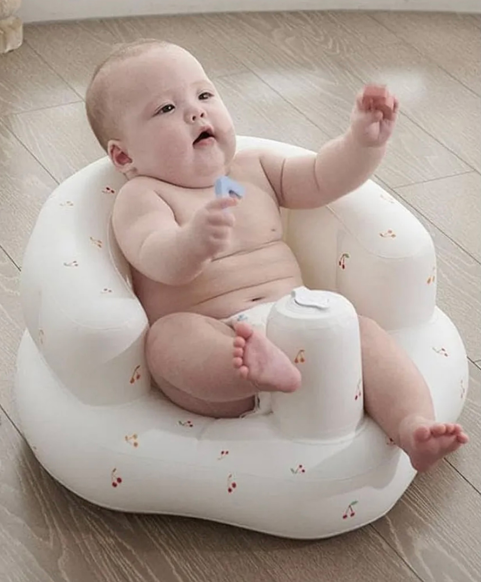 ARCADE TOYS Baby Inflatable Seat Infant Support Chair for 3+ Months | Toddler Floor Sofa for Sitting Up, Shower Gifts & Early Training | Cute, Lightweight Baby Chair Multicolour-picture-14