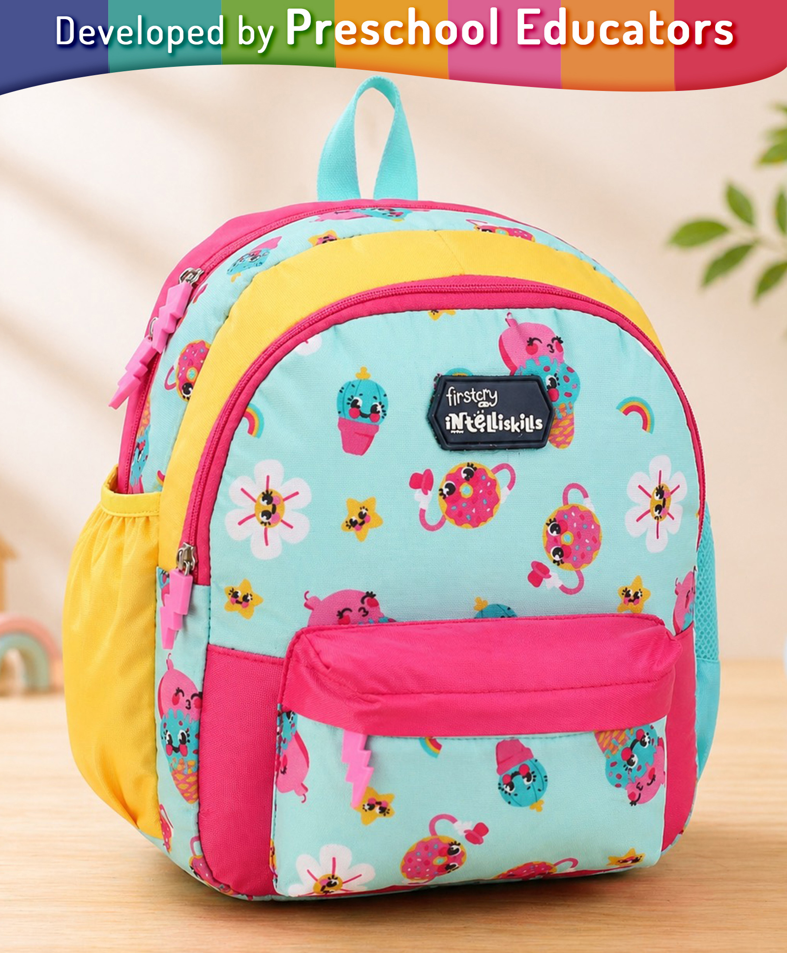 Intelliskills 11 Inches Twinkle Treats Backpack for Kids | Premium Quality School Bag | Multicoloured | Lightweight, Durable Water-Resistant Fabric & Smooth Zippers | For Gifting-image-29