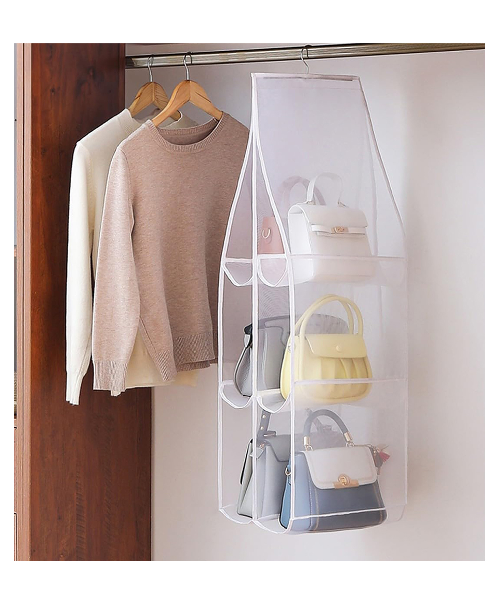 WENS 6 Pocket Foldable Hanging Handbag Organisers-picture-10