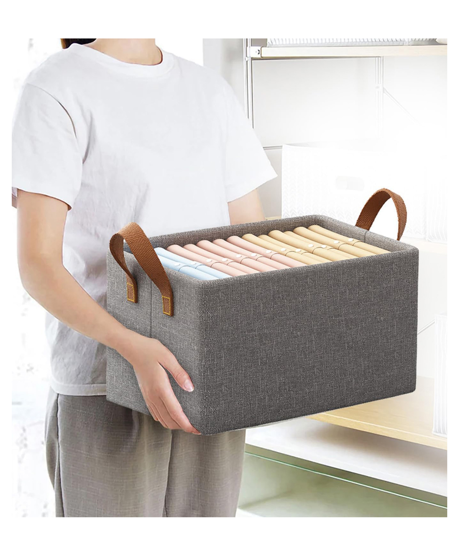 WENS Multipurpose Organizer for Clothes with Metal Frame and side Handles-picture-24