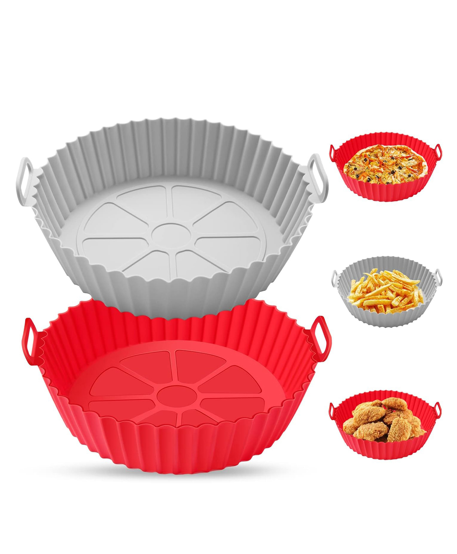 WENS 8 Inch Silicone Nonstick Reusable Heat Resistant Baking Tray (Multicolor)-image-30