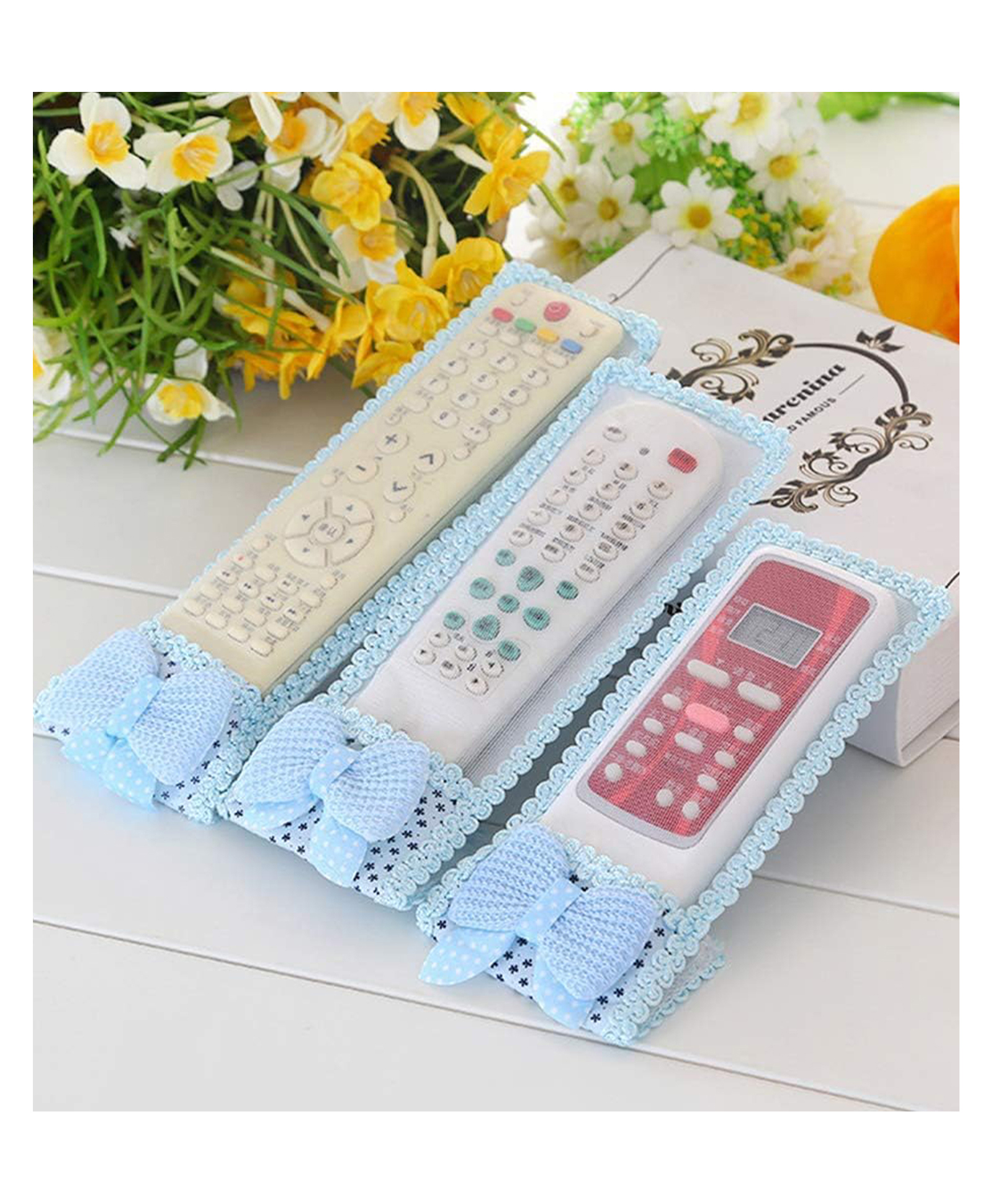 WENS Fancy Fabric Lace Remote Cover (Set of 3)-picture-17