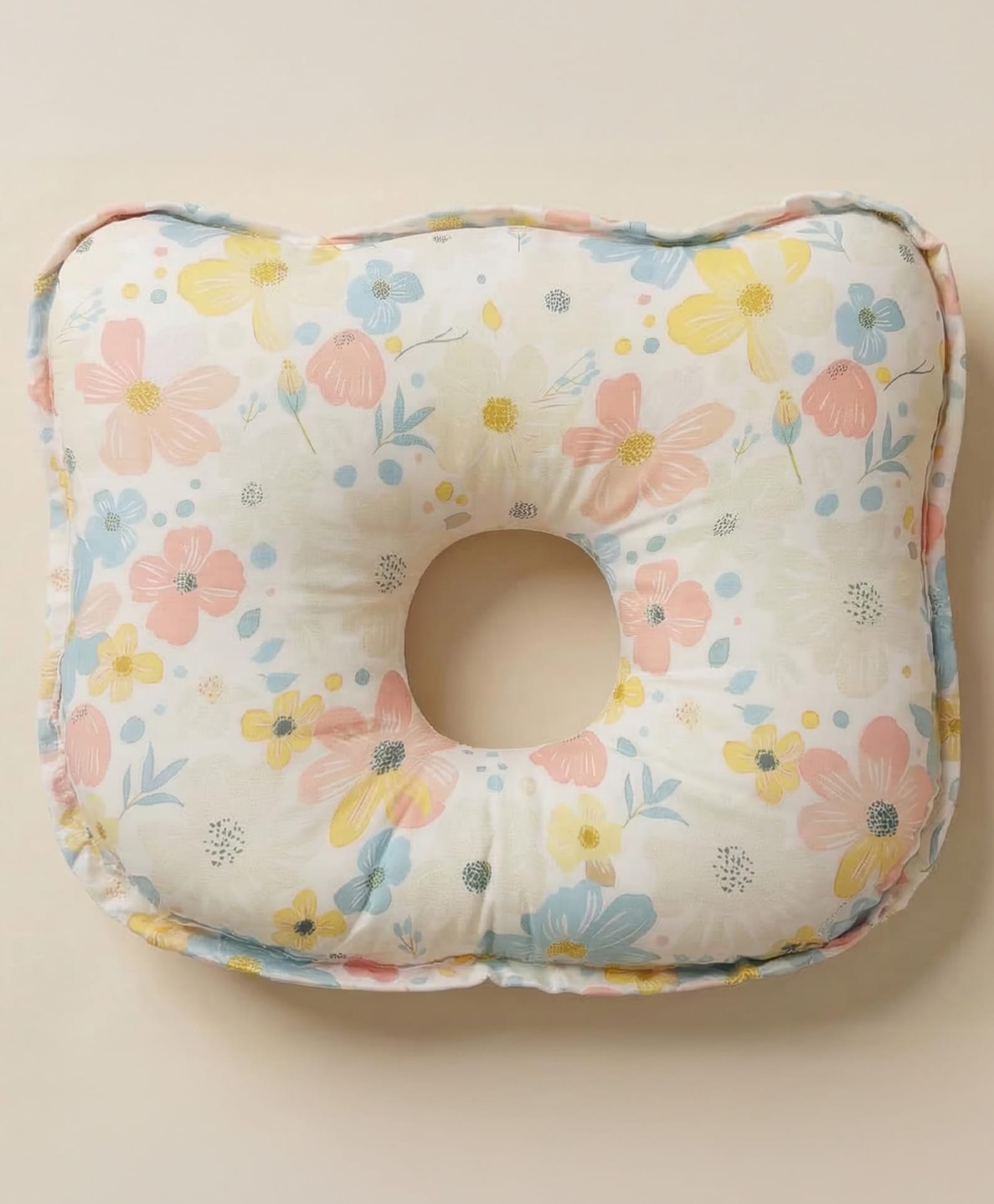 StarAndDaisy baby head pillow breathable cotton infant head shaping pillow with ergonomic neck support soft comfortable lightweight and safe for newborns ideal for daily use flower print-picture-22