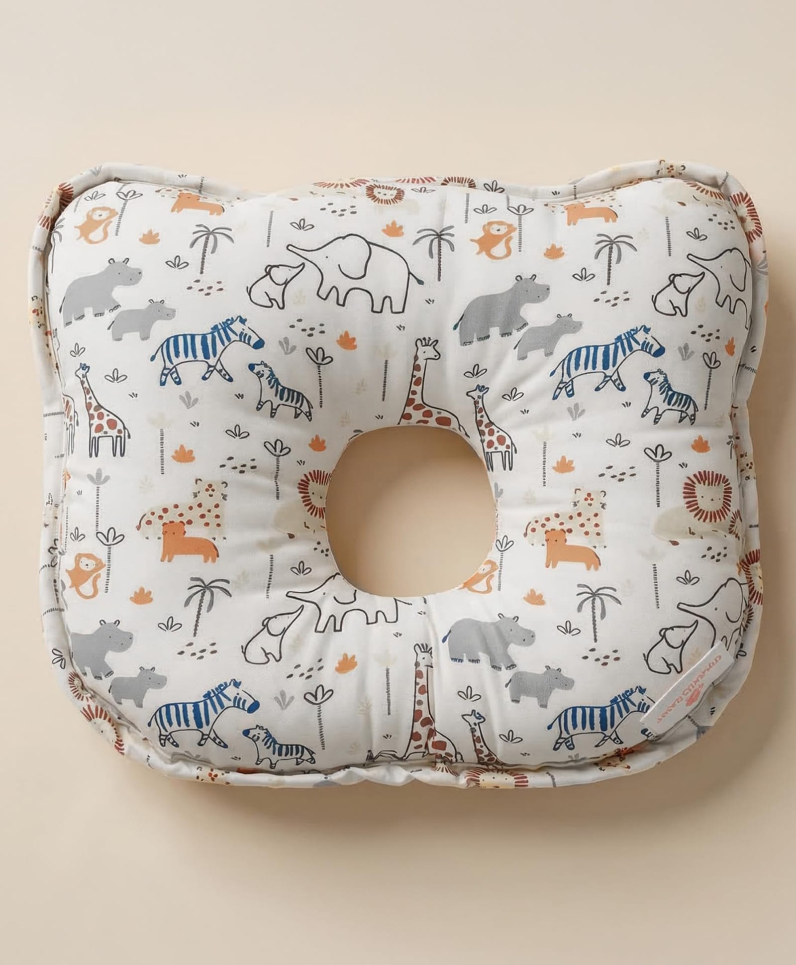 StarAndDaisy baby head pillow breathable cotton infant head shaping pillow with ergonomic neck support soft comfortable lightweight and safe for newborns ideal for daily use jungle print-image-43