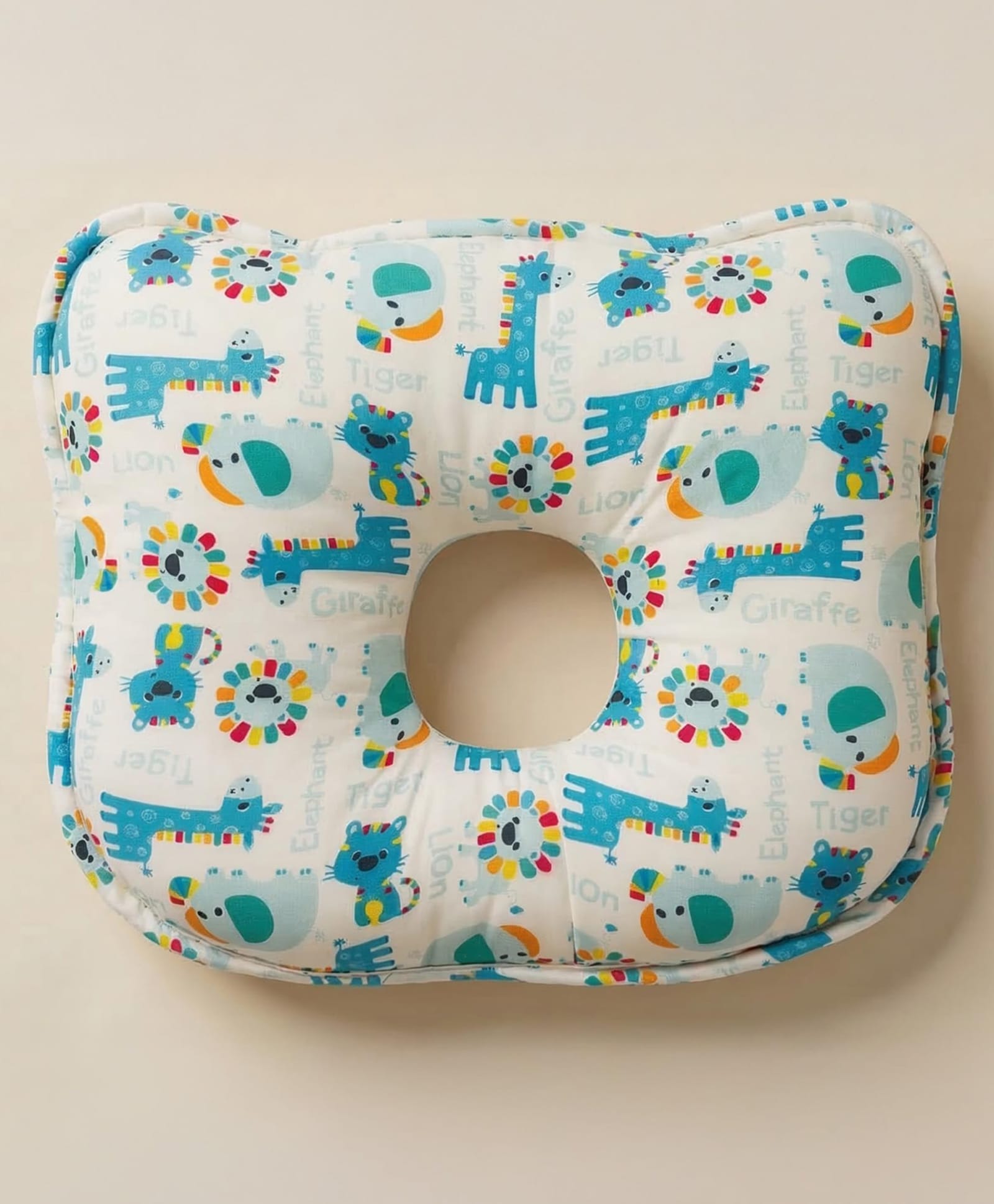 StarAndDaisy baby head pillow breathable cotton infant head shaping pillow with ergonomic neck support soft comfortable lightweight and safe for newborns ideal for daily use animal print-picture-14