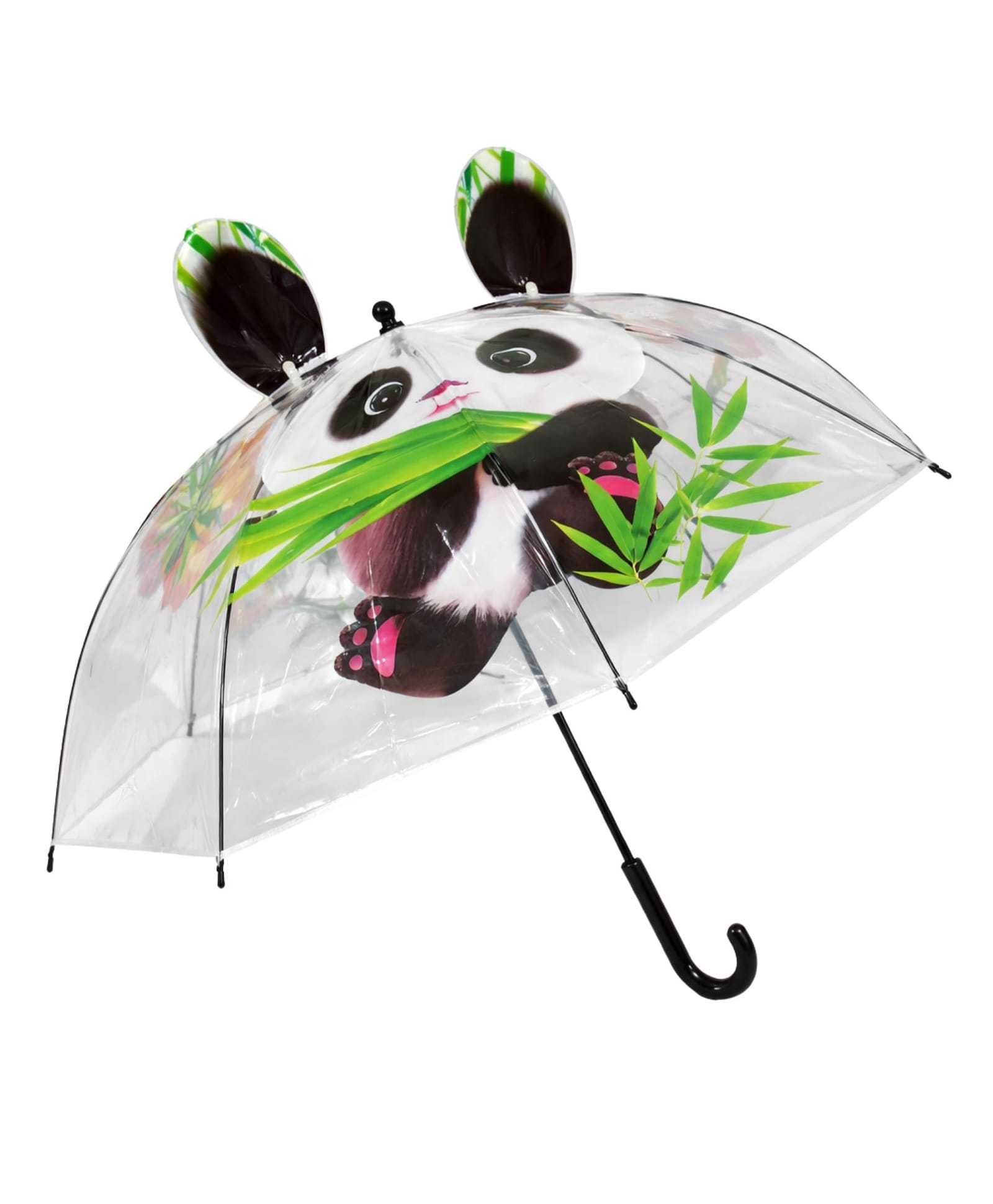 CHAATEWALA Panda Bear Printed Umbrella With Pop Up Ears - Multi Colour-picture-28
