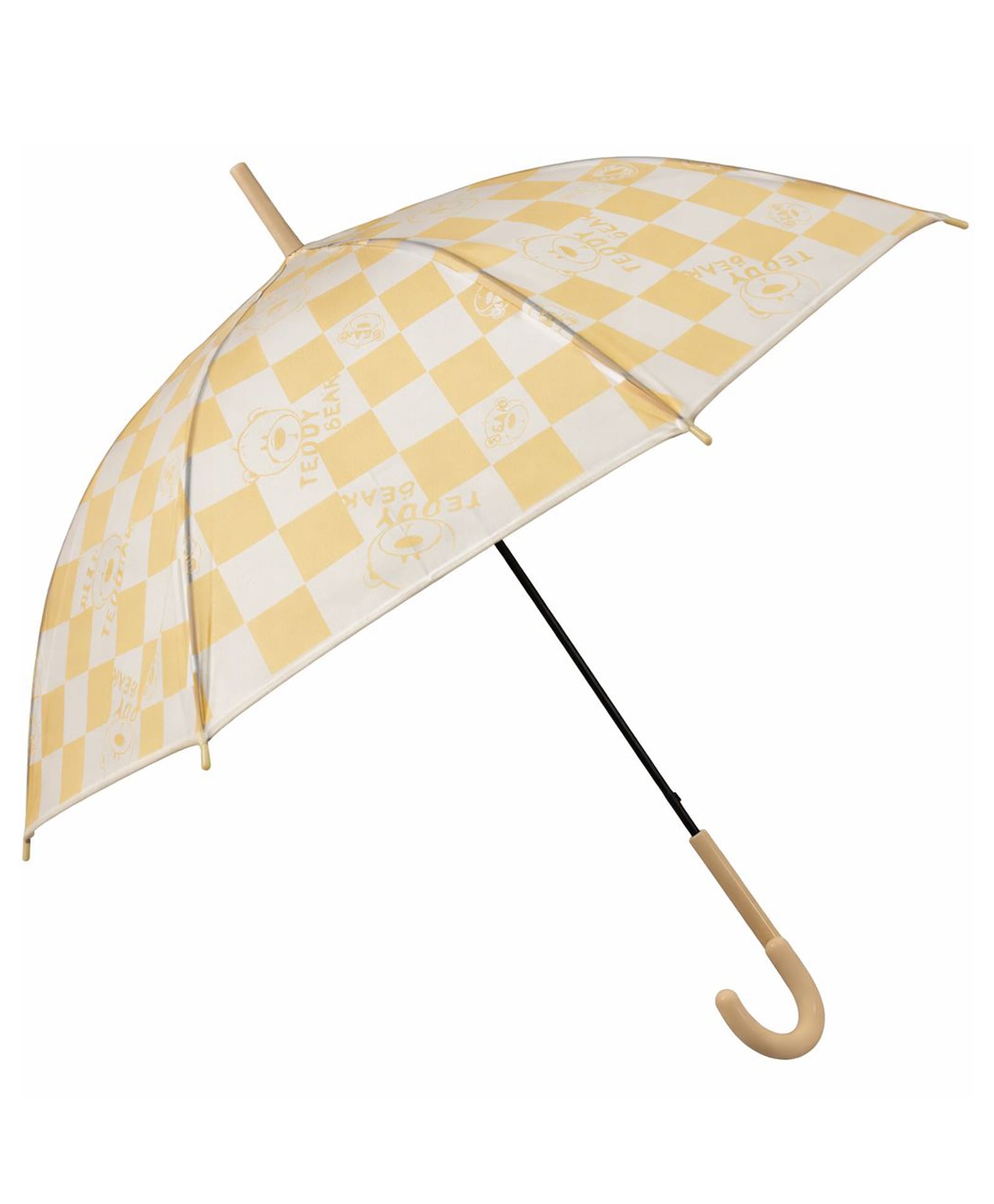 CHAATEWALA Bear Printed Checked Umbrella - Orange-picture-4