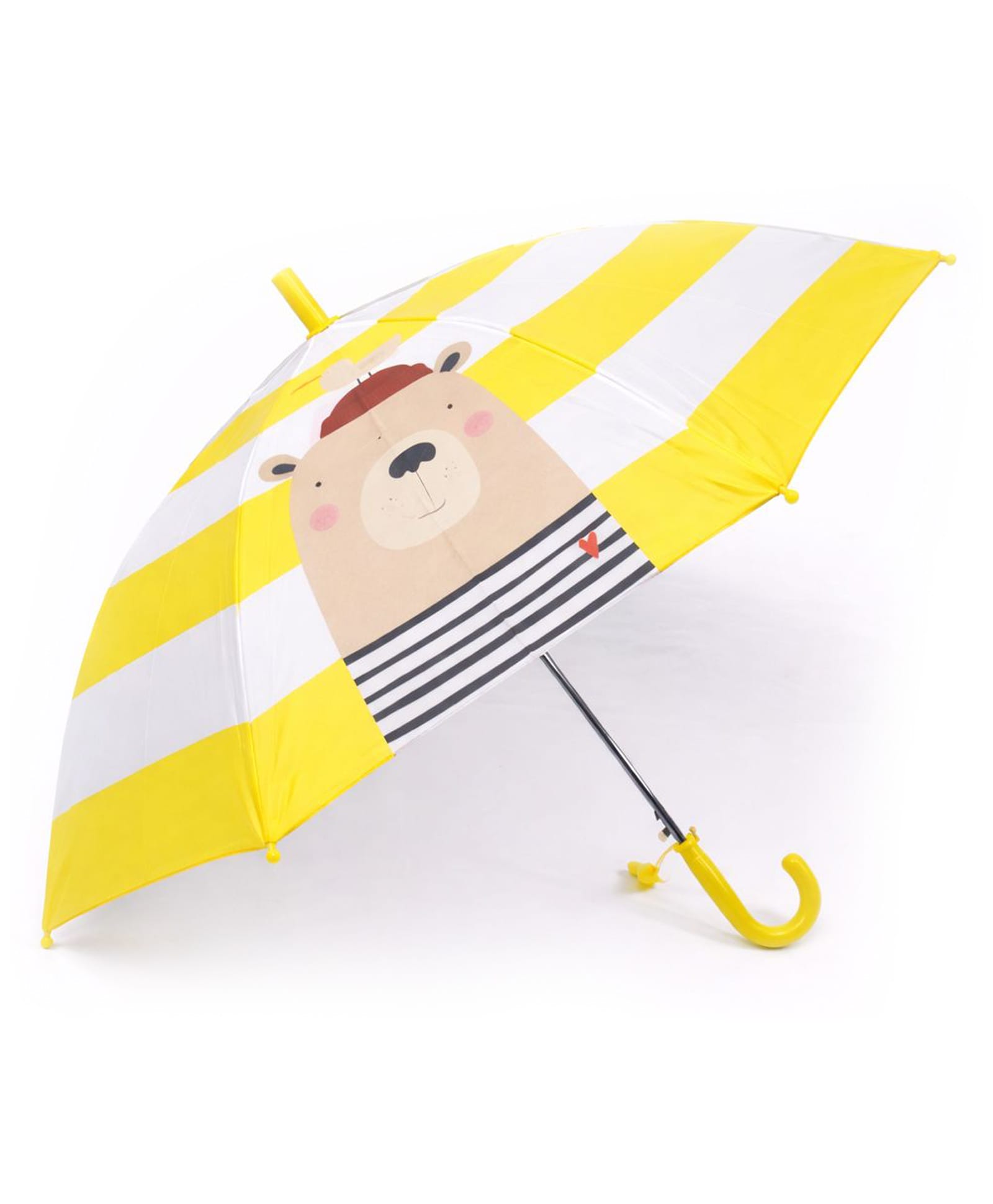 CHAATEWALA Striped & Bear Designed Umbrella - Yellow-picture-33