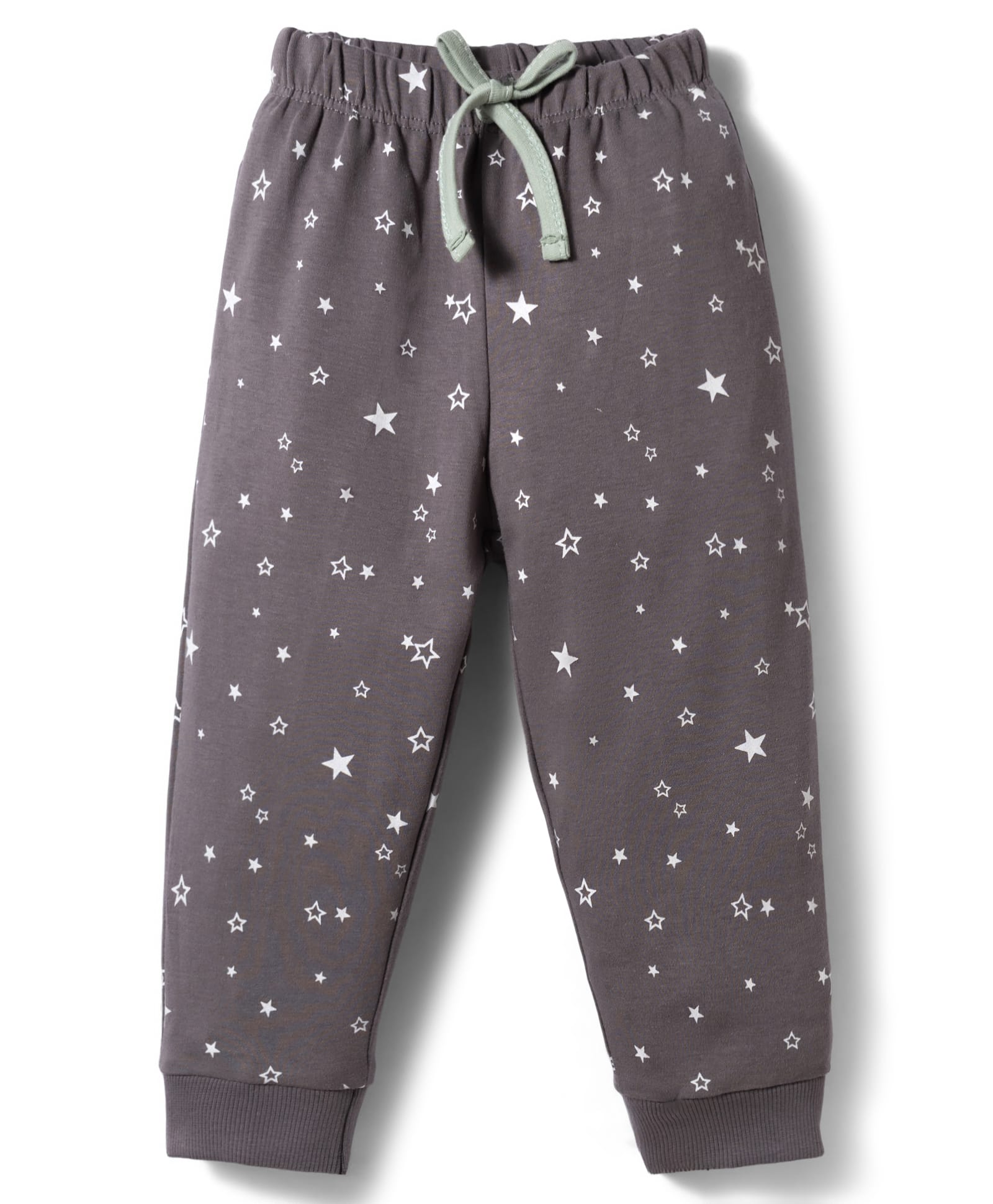 Pink Rabbit Interlock Knit Full Length Star Printed Lounge Pant - Grey-picture-12