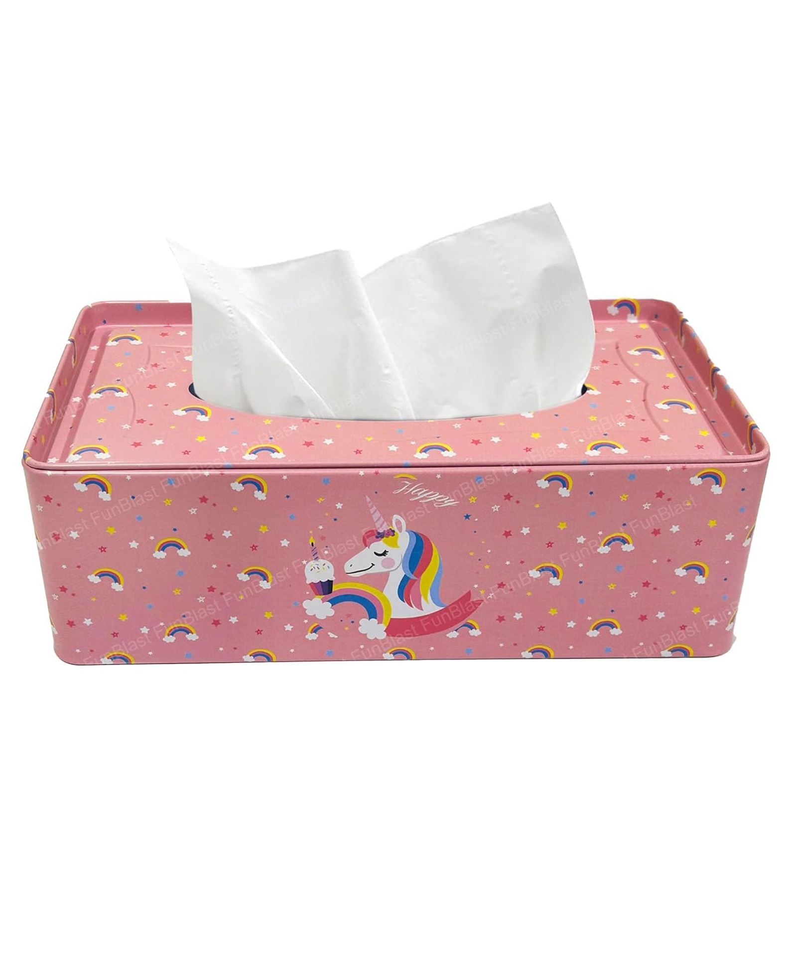 FunBlast Unicorn Theme Metal Tissue Holder for Car, Home, Office 1 Pc Pink-image-18