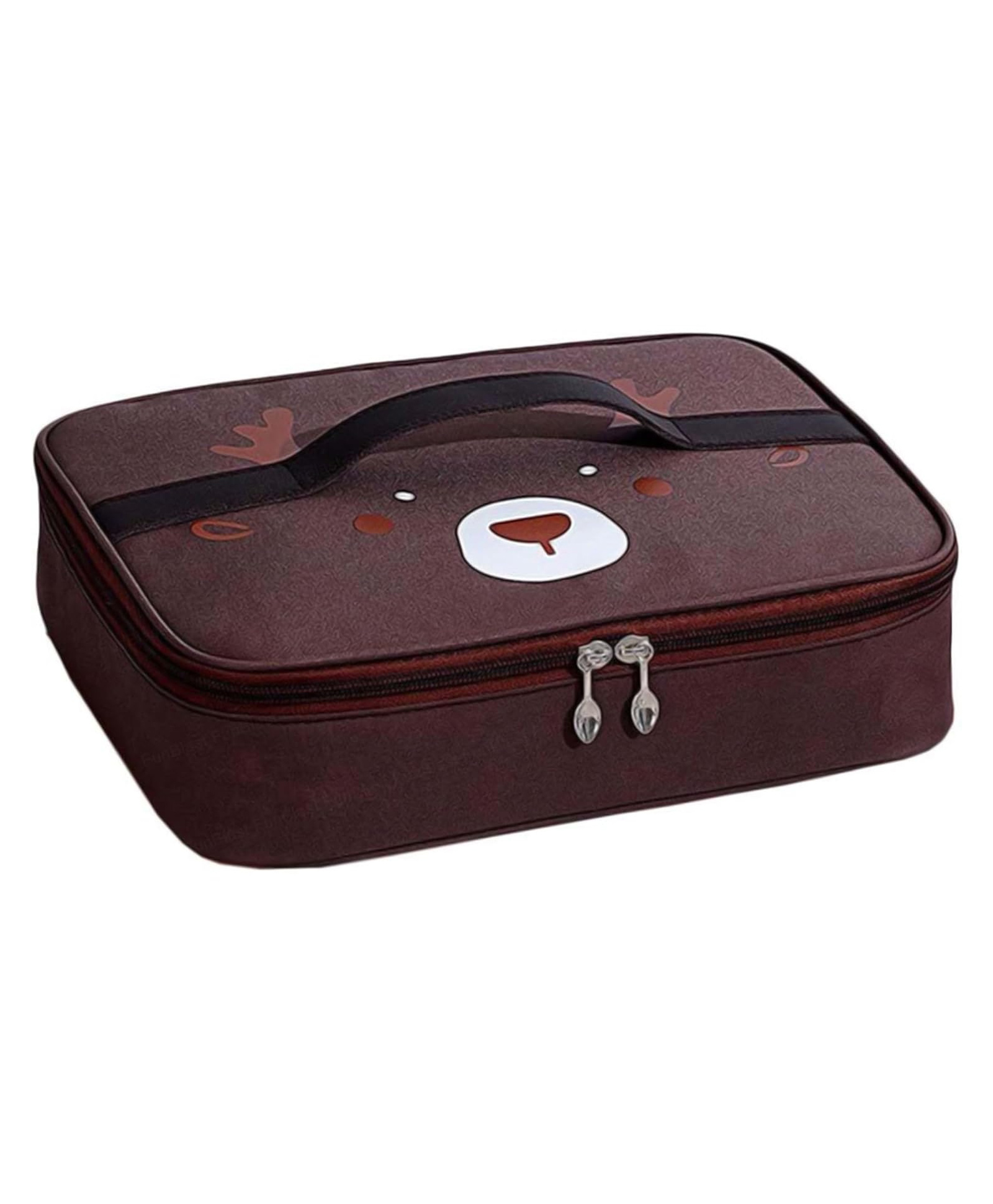 FunBlast Insulated Lunch Bag for School, Tiffin Bag Office & Daily Use (Brown)-image-47