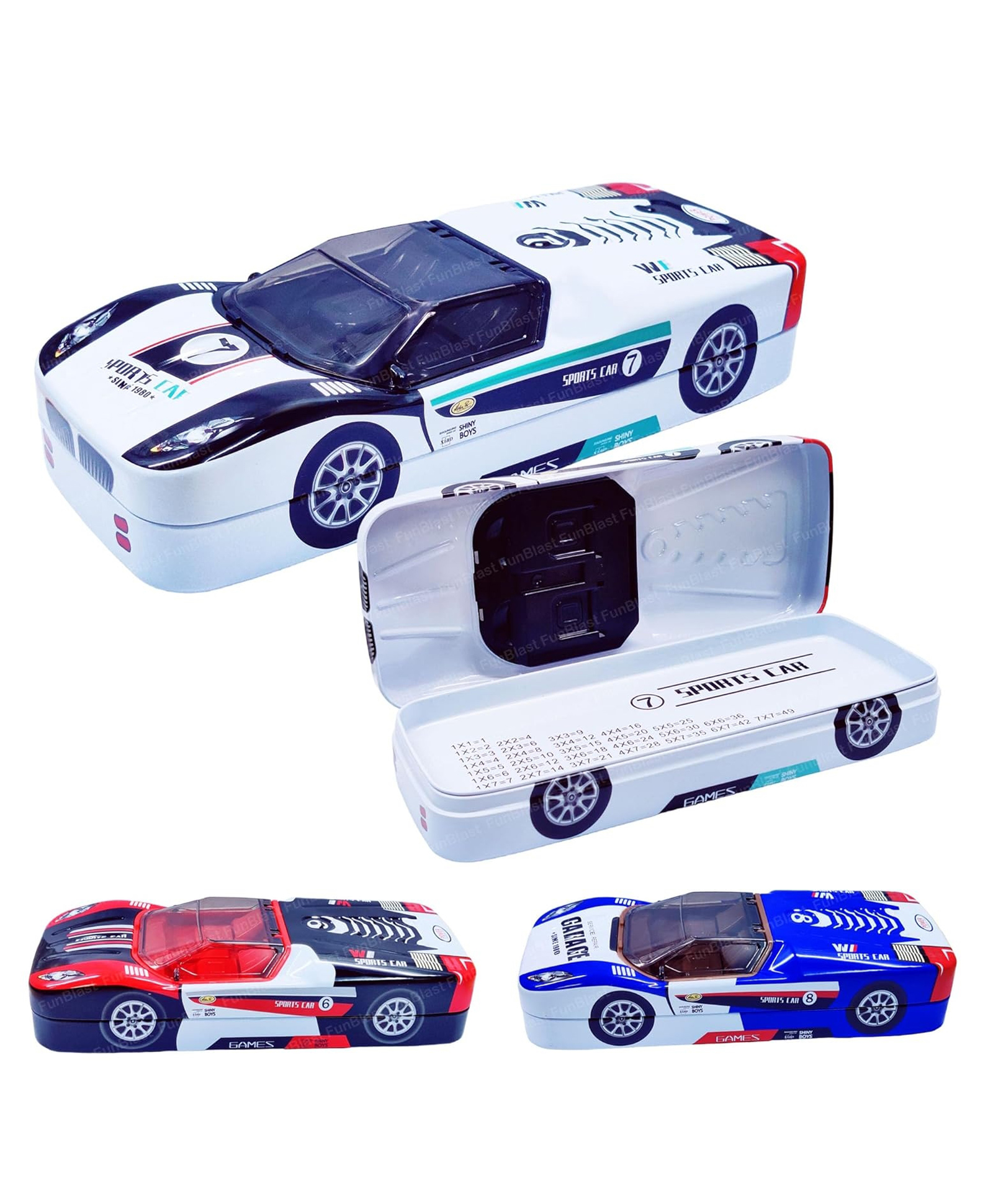 FunBlast Double Layer Metal Car Pencil Box for Students & Kids Pack of 1 (Color May Vary)-picture-26