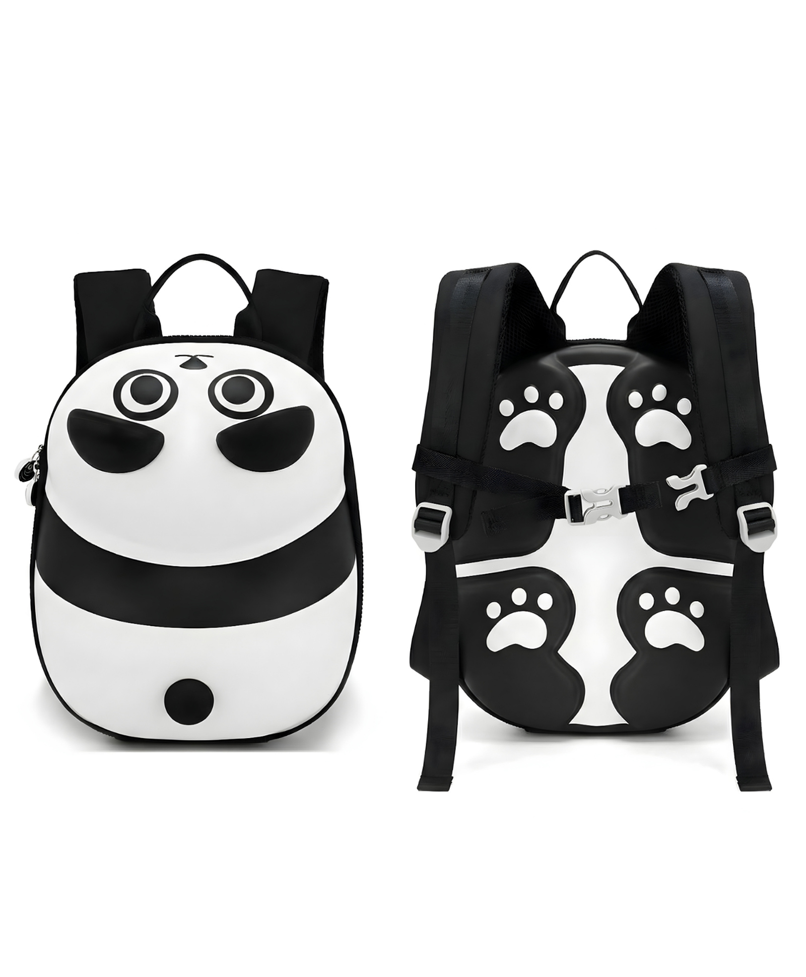 SCHOOLISH Height 13 Inches 3D Bamboo Buddy Hard Shell Cute Animal School Bag Lightweight, Ergonomic Preschool Daypack with Chest Strap & Breathable Mesh Back for Kids- PACK OF 1- COLOR MAY VARY-image-40