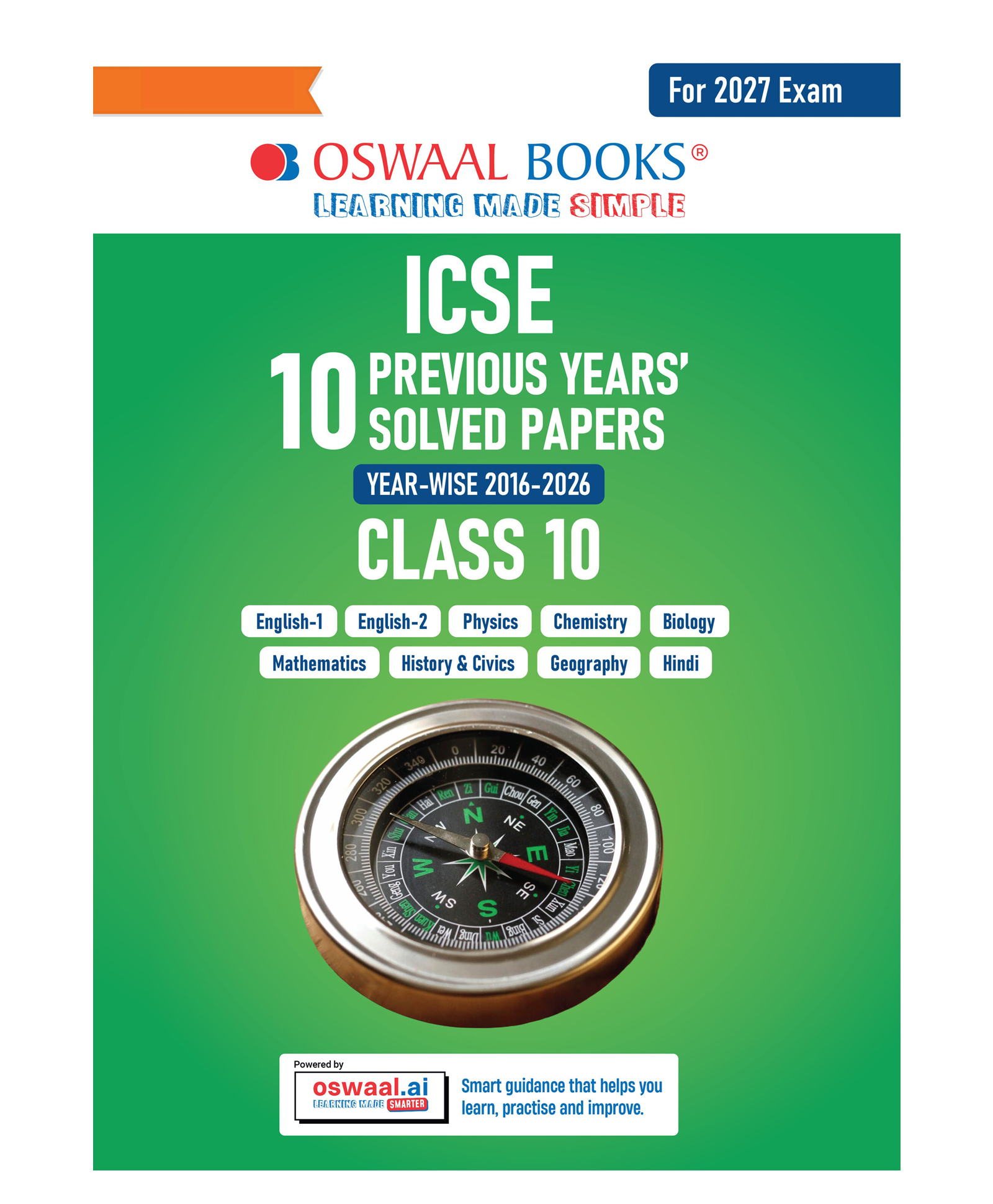 OSWAAL BOOKS ICSE 10 Previous Years' Solved papers | Year-wise (2017-2026) |Class 10 | Physics | Chemistry | Mathematics | Biology | History and Civics | Geography | Hindi | English 1 |English 2-picture-20