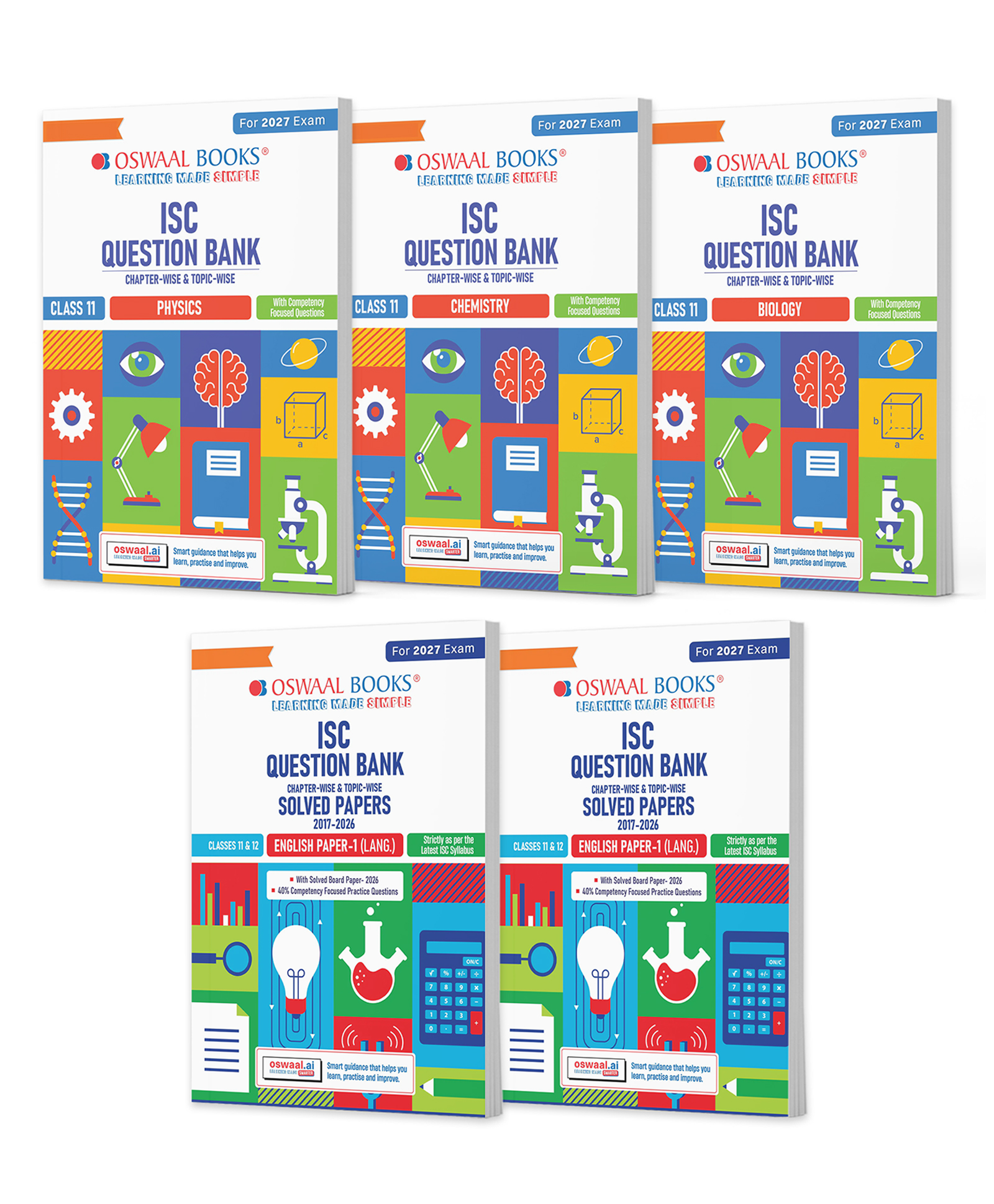 OSWAAL BOOKS Class 11 ISC Physics, Chemistry, Biology, English Paper-1 & 2 Question Bank (Set of 5 Books) | Chapter-wise & Topic-wise with Competency Based Questions | For 2027 Exam-image-10