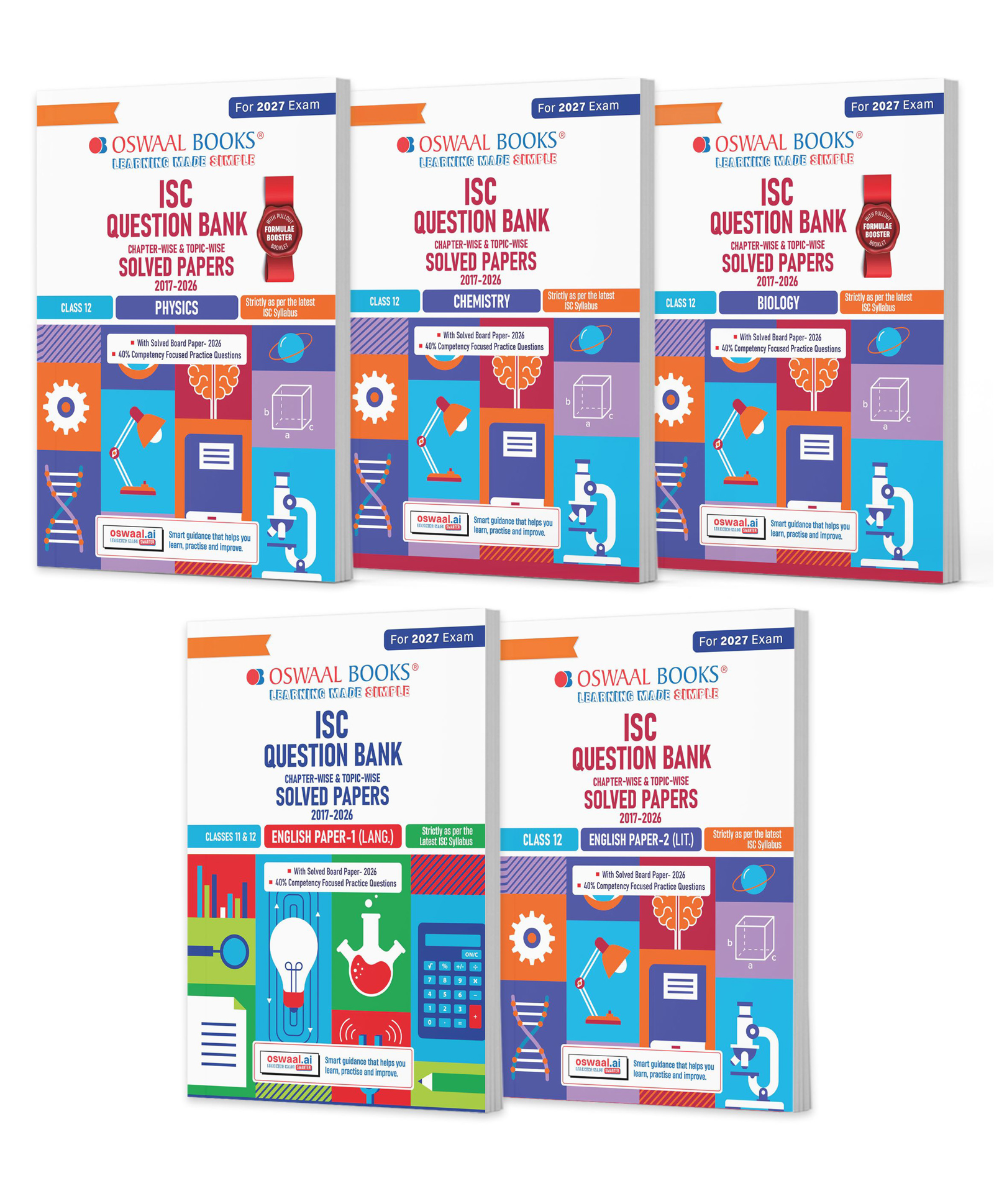 OSWAAL BOOKS Class 12 ISC Physics, Chemistry, Biology, English Paper-1 & 2 Question Bank (Set of 5 Books) (20172026)| Chapter-wise & Topic-wise with Competency Based Questions |For 2027 Exam-picture-15