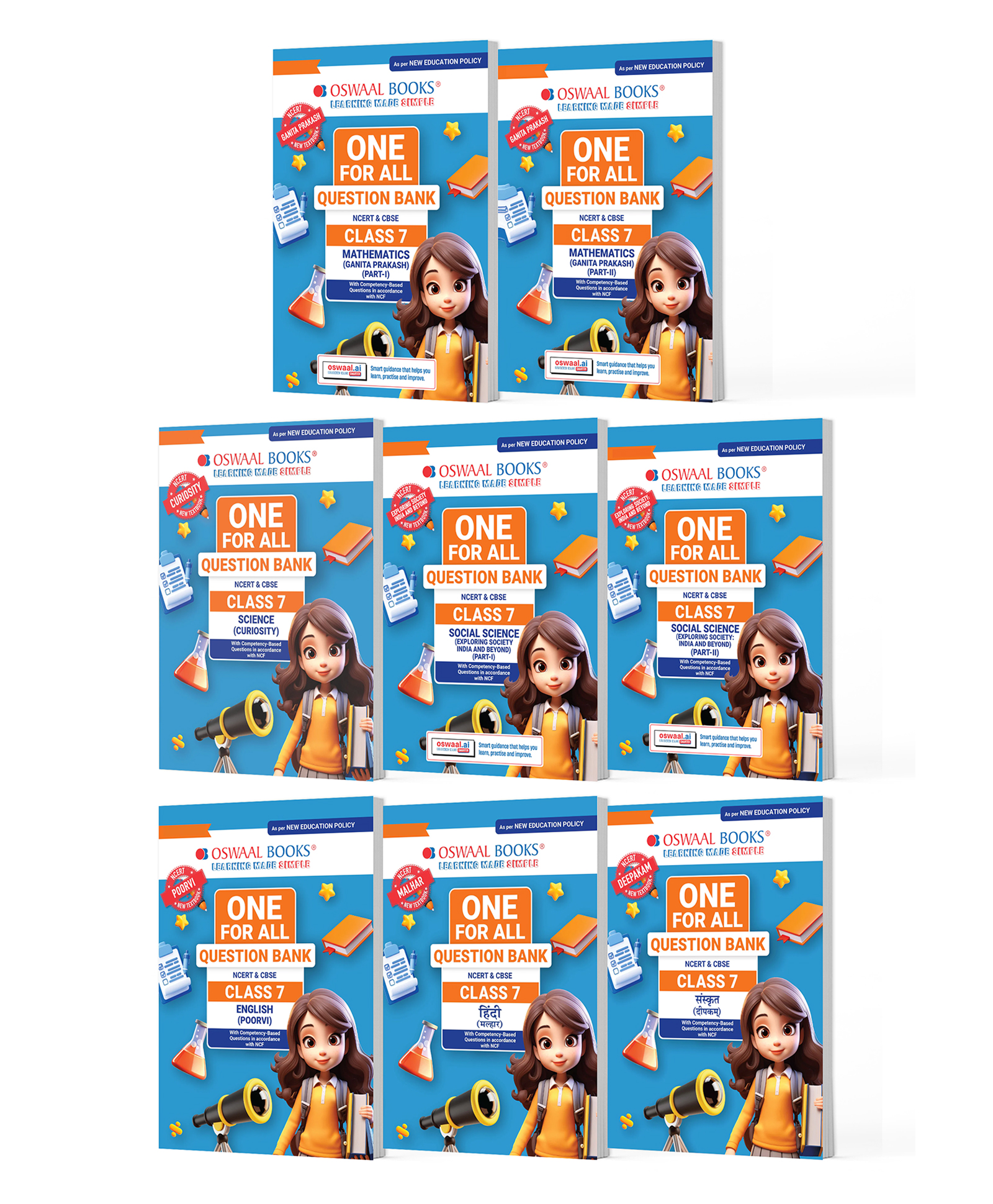 OSWAAL BOOKS One For All Question Banks NCERT & CBSE Class 7 (Set of 8 Books) Mathematics Part-1, Part-2, Science, Social Science Part-1, Part-2, English, Hindi And Sanskrit (For Latest Exam)-image-45
