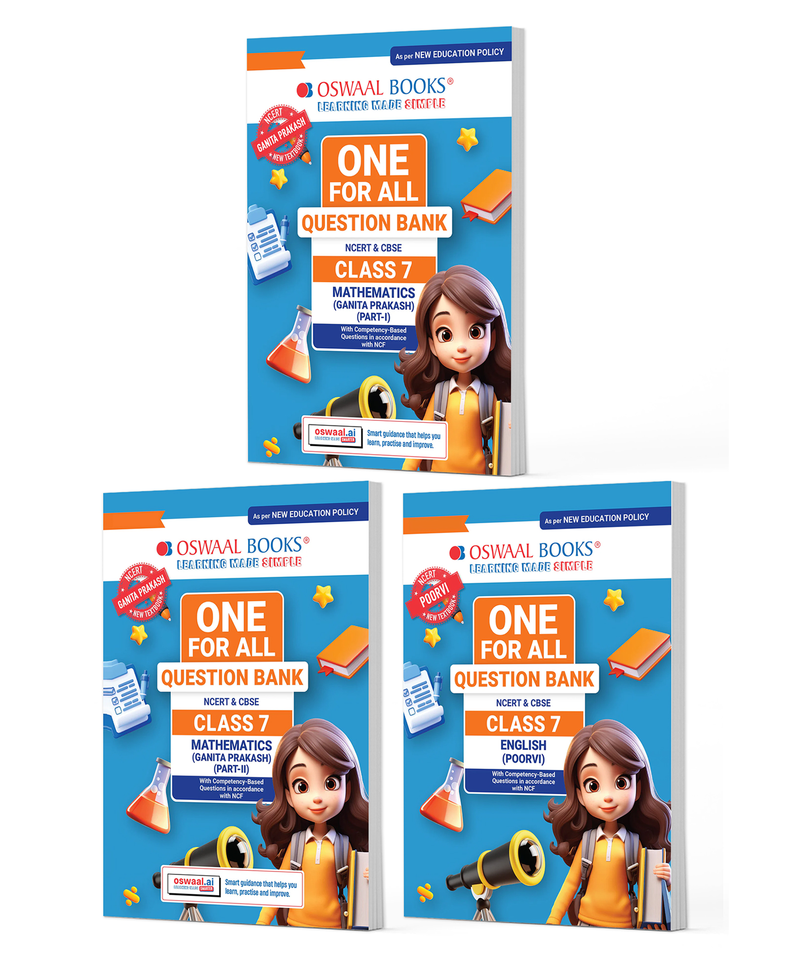 OSWAAL BOOKS One For All Question Banks NCERT & CBSE Class 7 (Set of 3 Books) Mathematics Part-1, Part-2 & English (For Latest Exam)-image-40