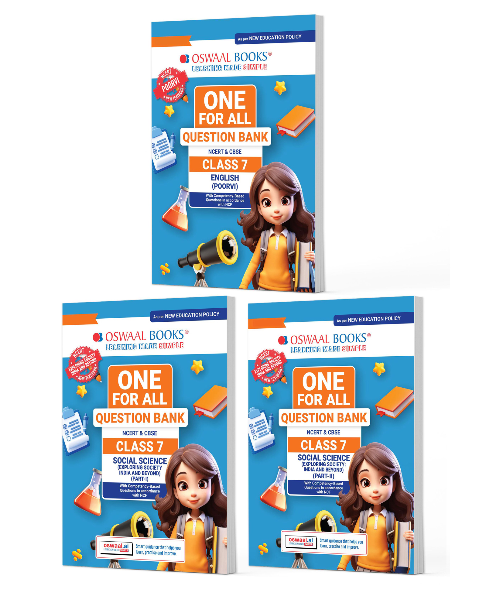 OSWAAL BOOKS One For All Question Banks NCERT & CBSE Class 7 (Set of 3 Books) English & Social Science Part-1 & Part-2 (For Latest Exam)-image-42