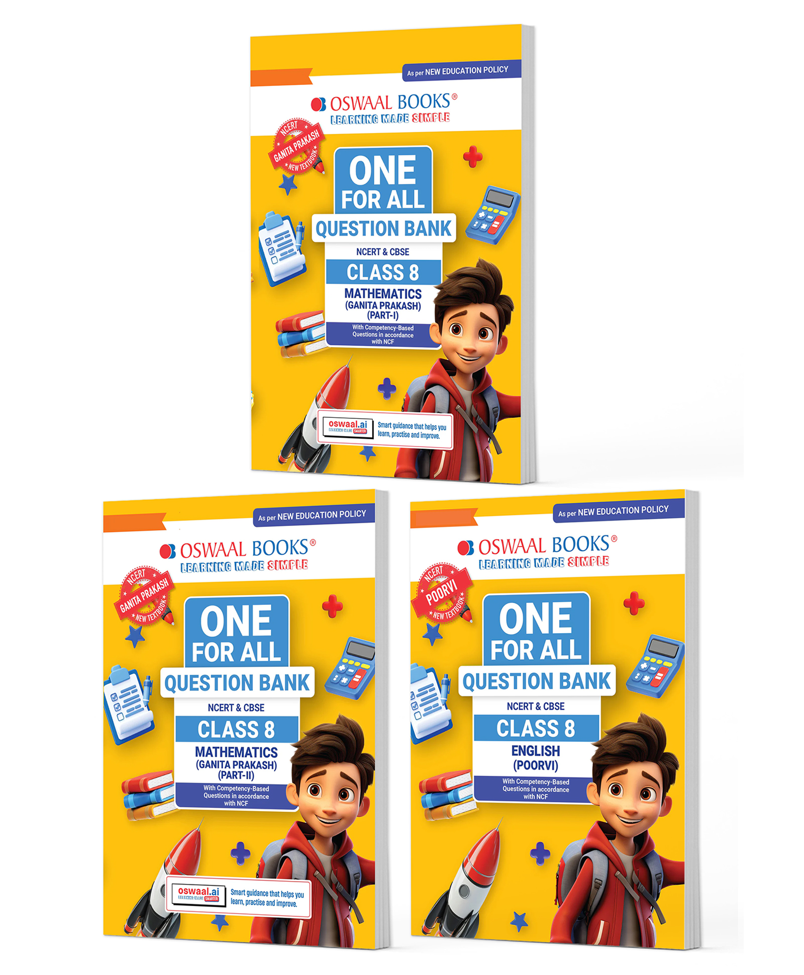OSWAAL BOOKS One For All Question Banks NCERT & CBSE Class 8 (Set of 3 Books) Mathematics Part-1, Part-2 & English (For Latest Exam)-image-14