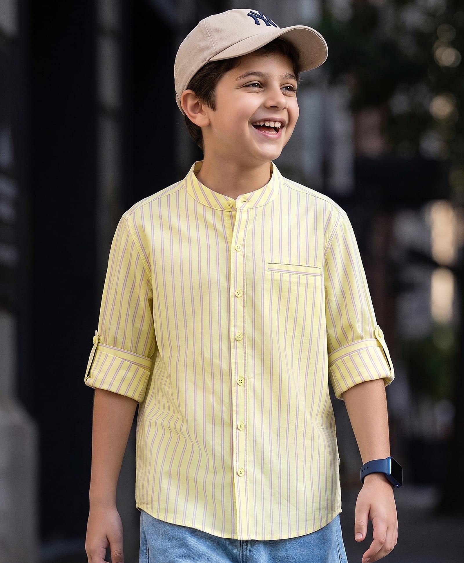 Pine Kids Cotton Woven Full Sleeves Striped Shirt - Multicolor-picture-28