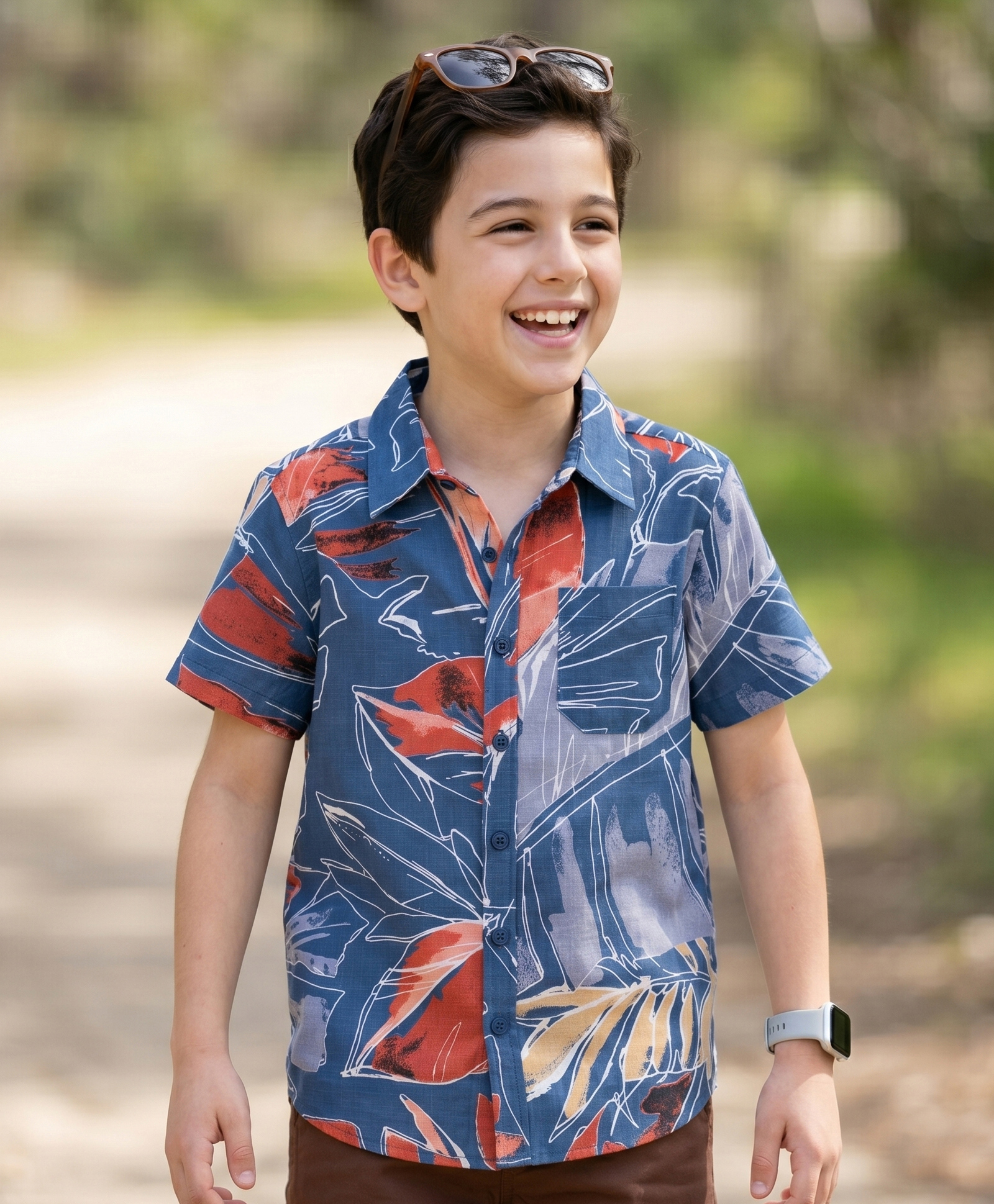 Pine Kids Cotton Woven Printed Shirts Half Sleeves Multi Color 5-6 Years-picture-24