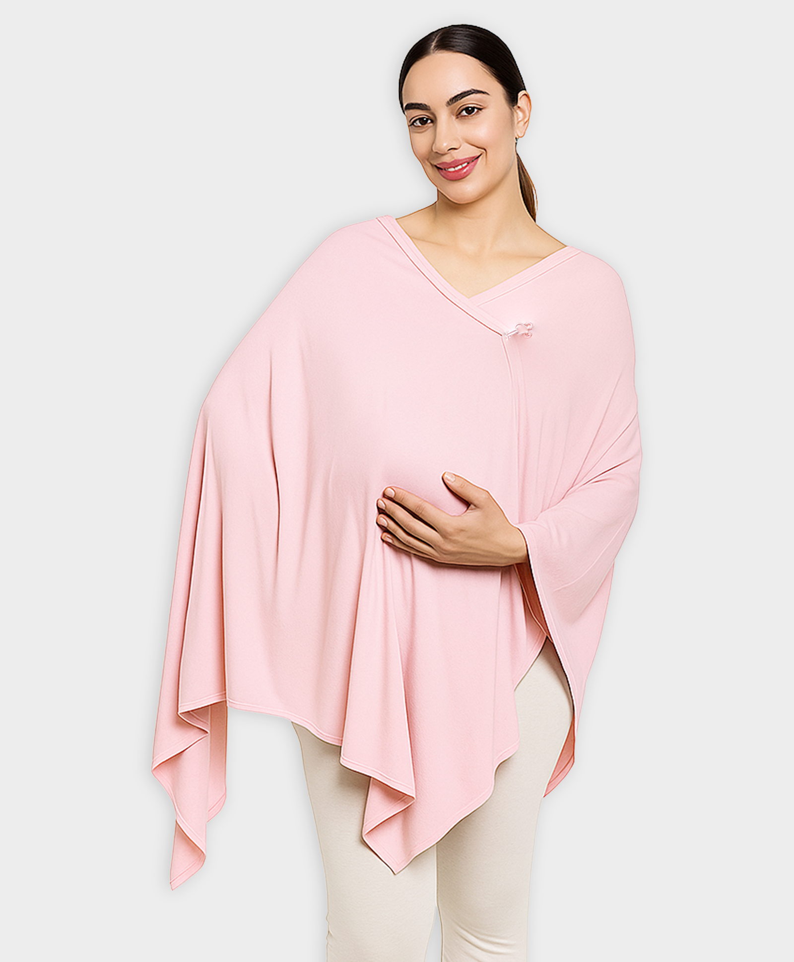 Mi Arcus Modal Knit Solid Feeding Cover- Pink-picture-33