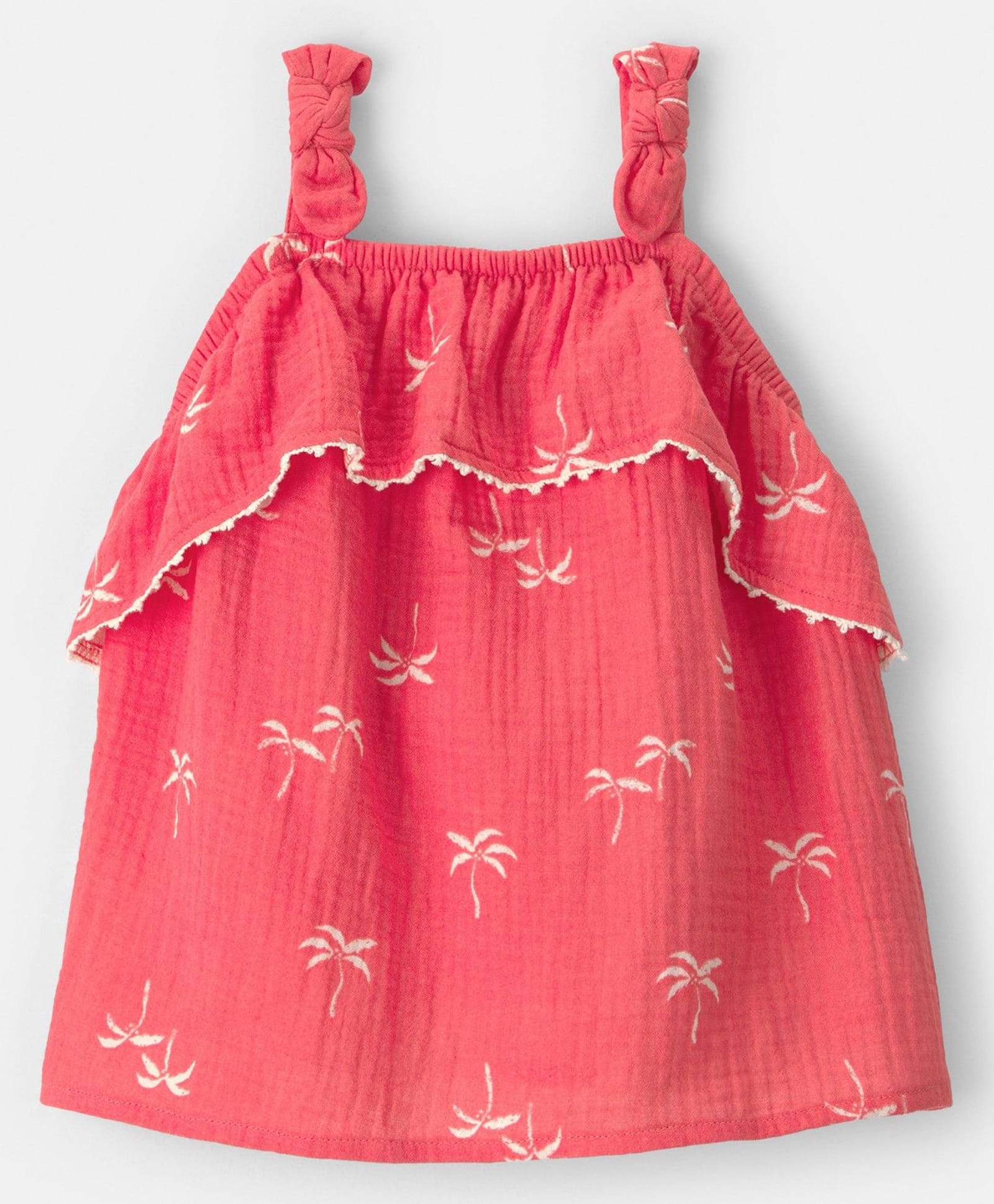 Carter's Cotton Woven Tank Top with Palm Print Multi Color 3-4 Years-image-8