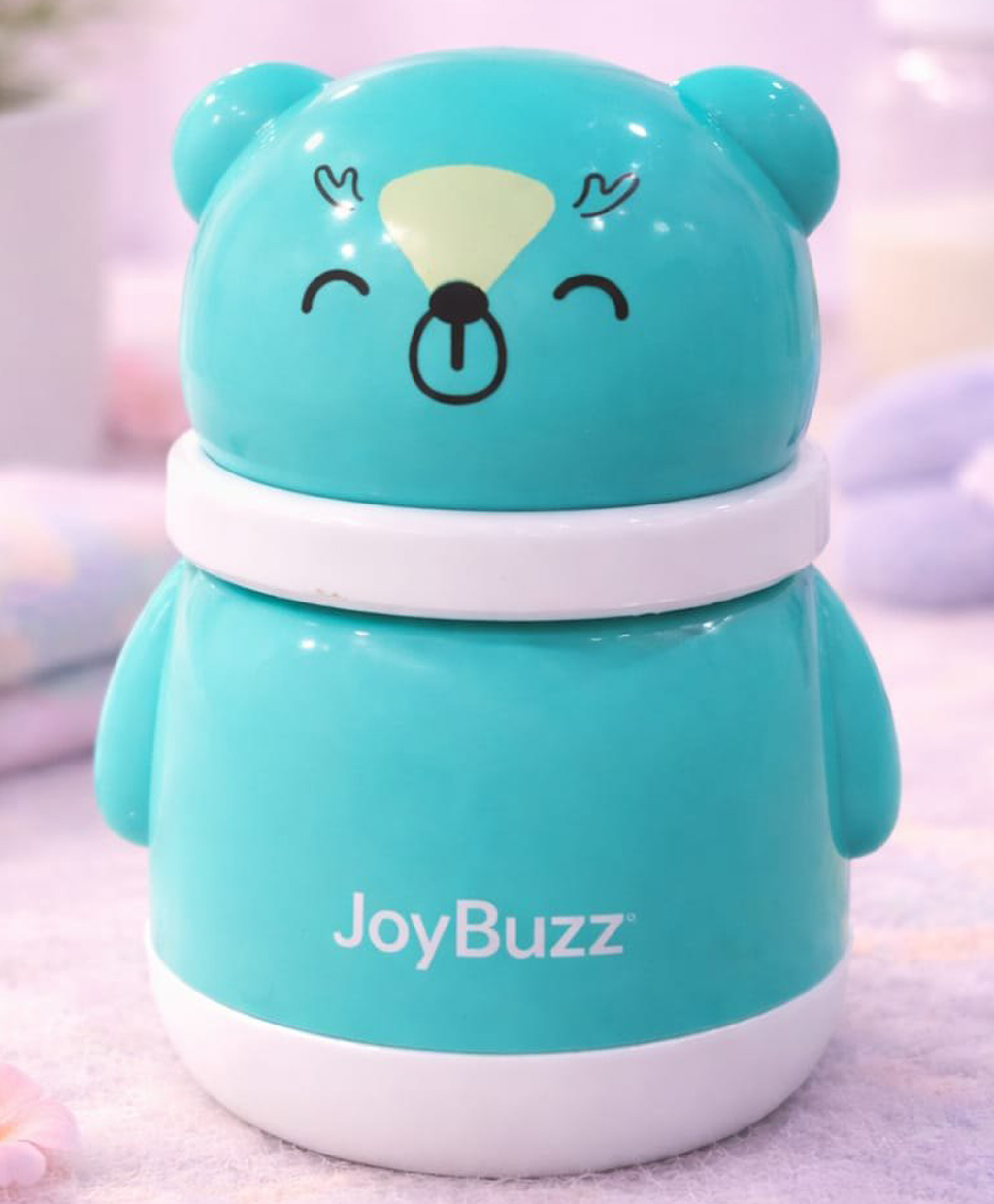 JoyBuzz Baby Powder Puff with Container | Soft & Gentle | BPA Free | Cute Bear Design | For Newborn & Infants - Green-image-42