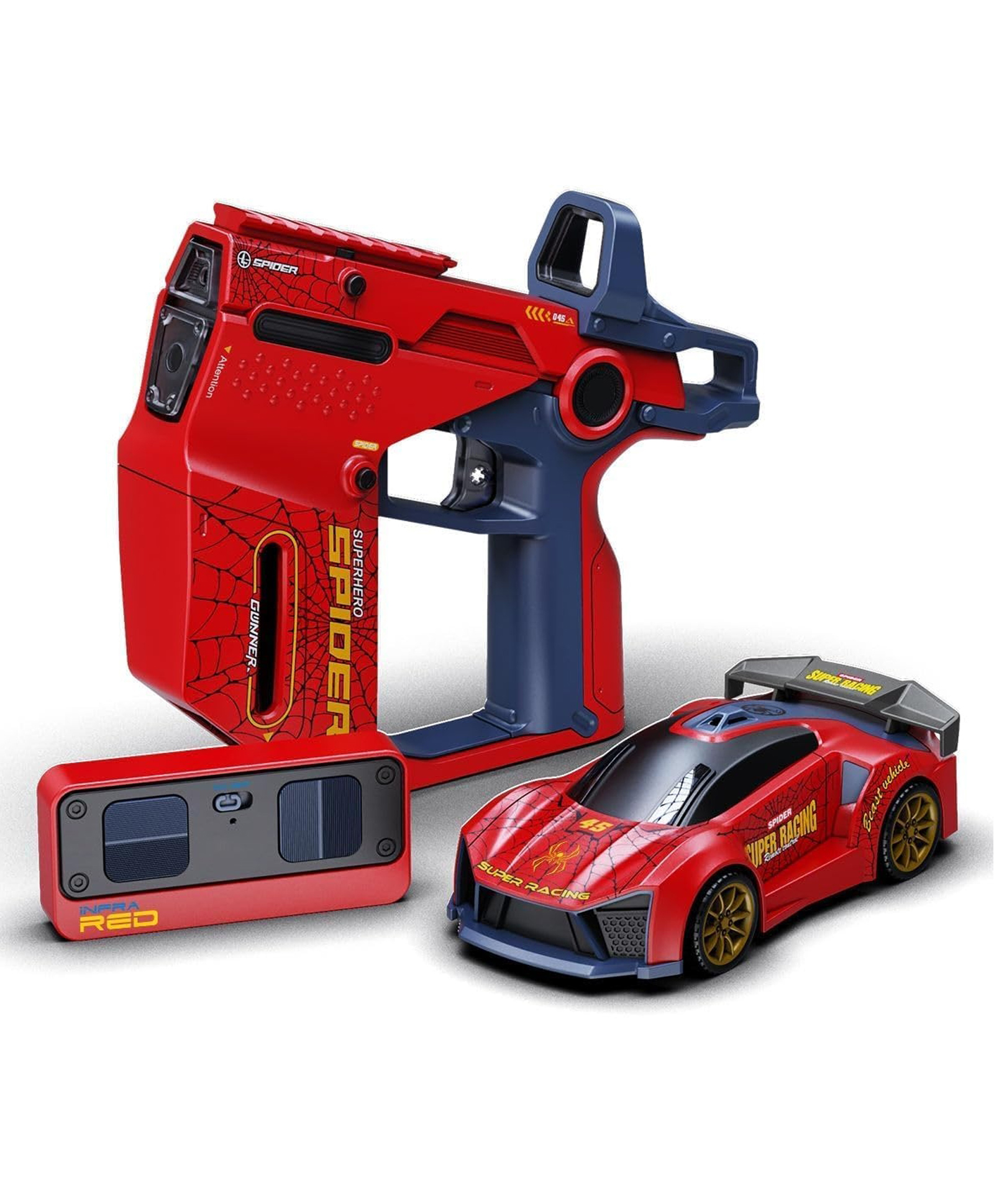 Happy Hues RC Battle Car with Tag Gun-2.4GHz High Speed Racing, Infrared Battle Mode & Stunt Rollover- Best Birthday Gift for Boys & Girls (Ages 6+). Interactive STEM Toy-Red-image-4