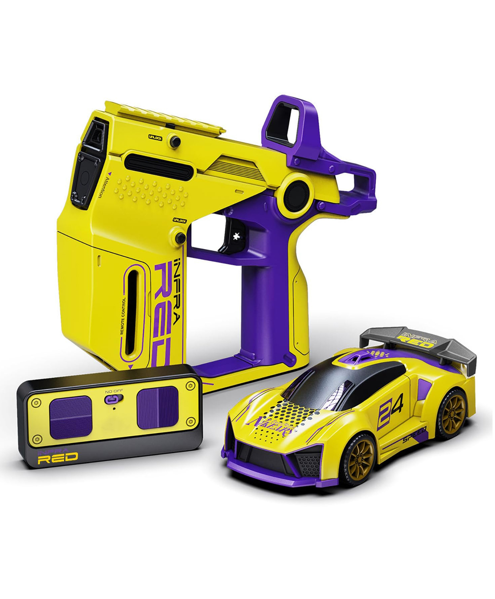 Happy Hues RC Battle Car with Tag Gun: 2.4GHz High Speed Racing, Infrared Battle Mode & Stunt Rollover. Best Birthday Gift for Boys & Girls (Ages 6+). Interactive STEM Toy-Yellow-image-39