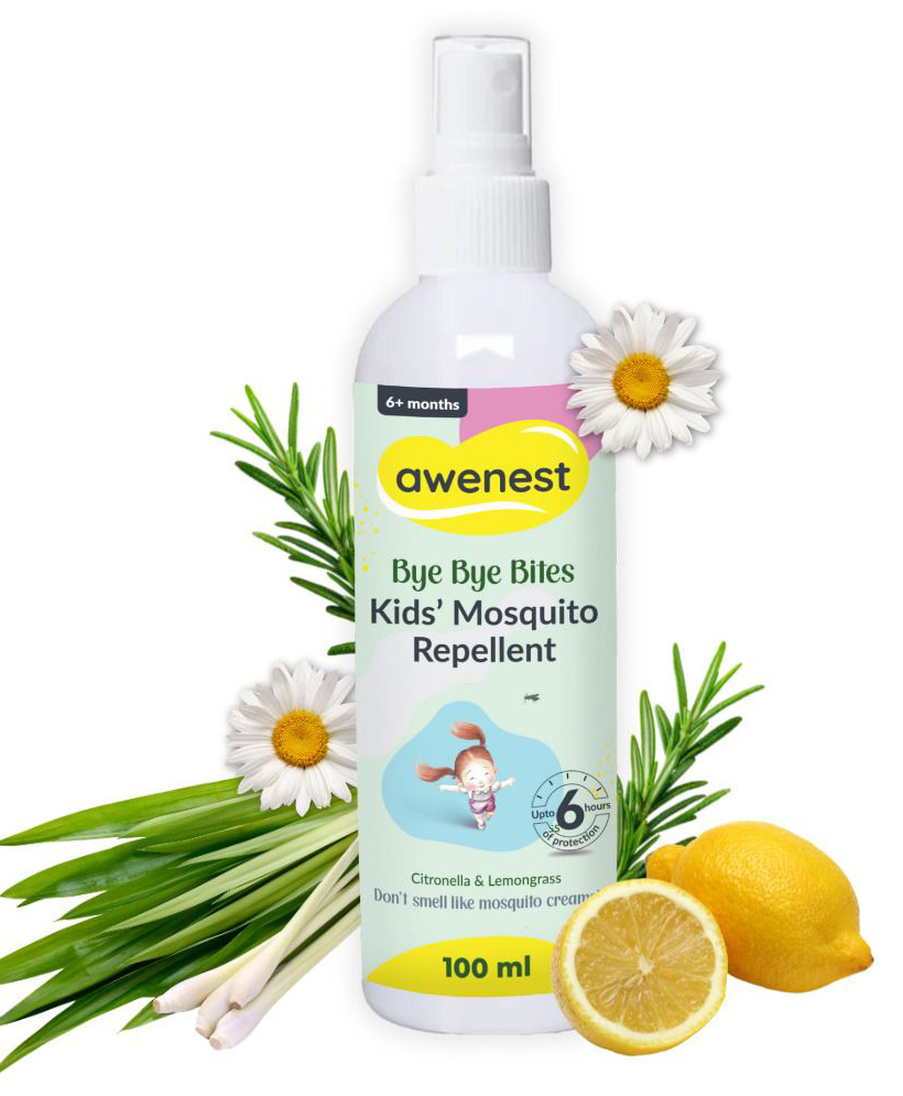 awenest Kids Mosquito Repellent with Citronella & Lemongrass, DEET-Free Plant-Based Protection Spray - 100 ml-picture-58
