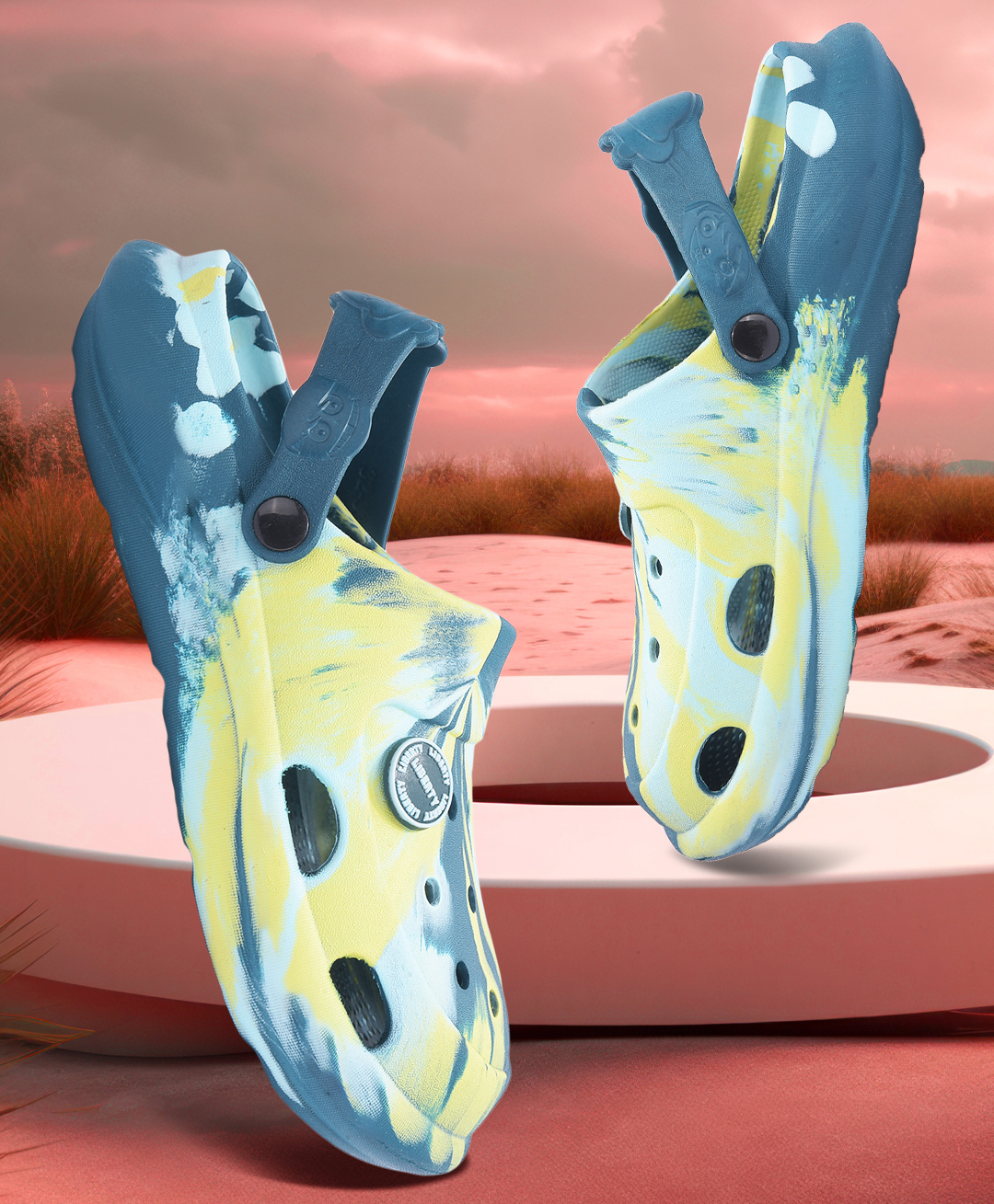 LIBERTY Lucy & Luke Kids Back Strap Closure Clogs With Applique - Teal Blue-picture-11