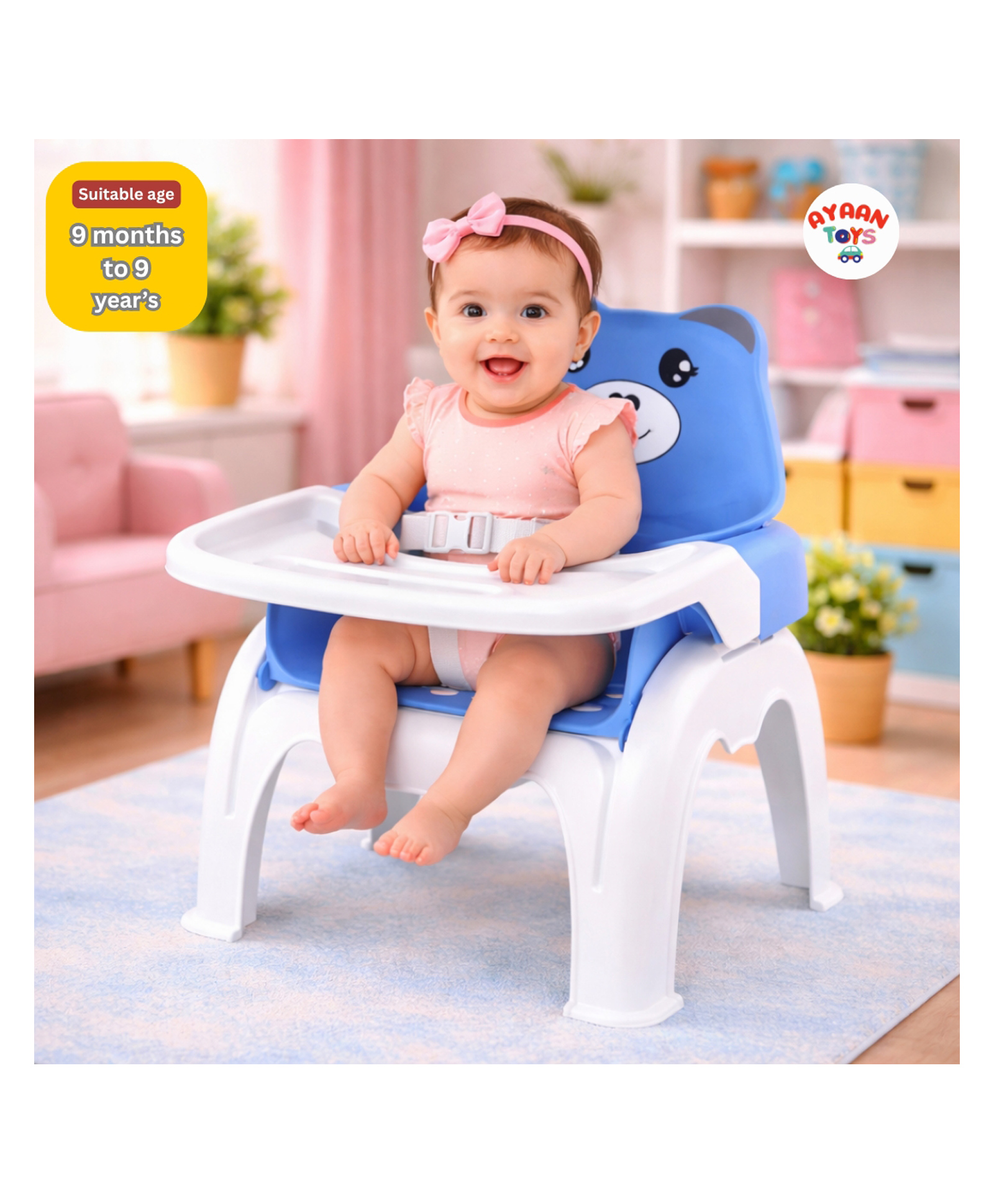 Ayaan Toys 4 in 1 Height Chair & Table-picture-28