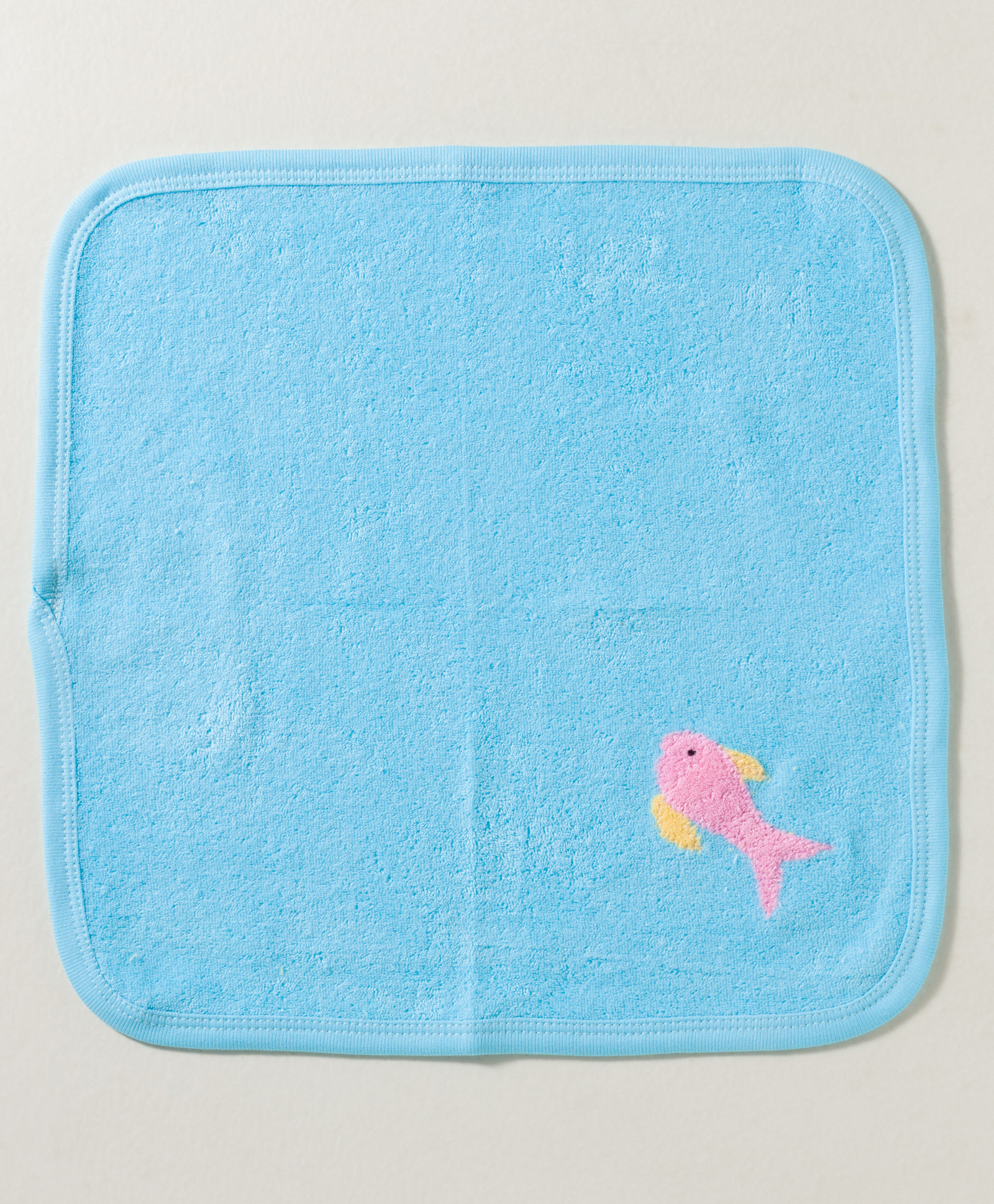 Child World Terry Knit Hand & Face Towel with Fish Print L 30 x B 30 cm - Blue-picture-7