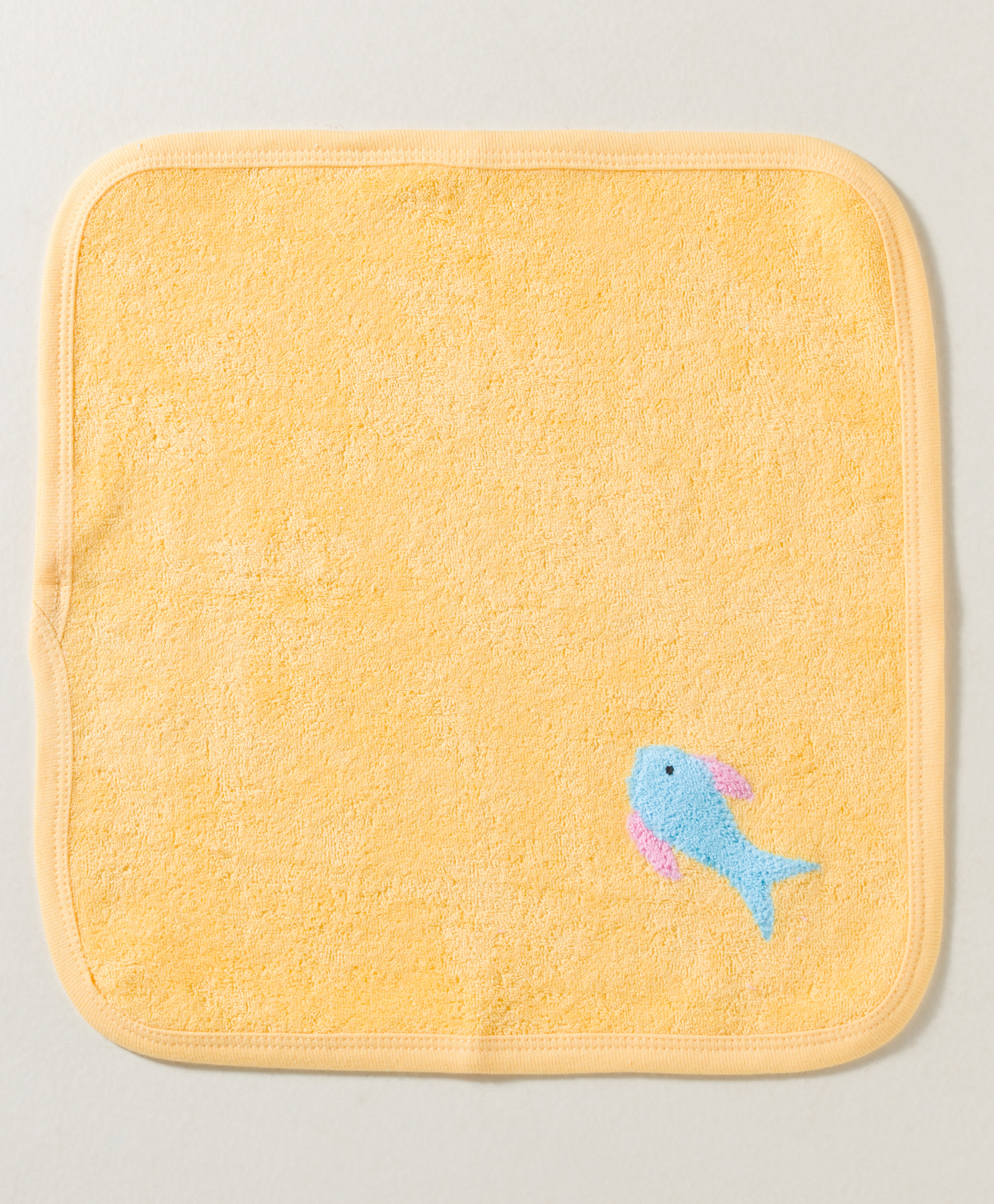 Child World Terry Knit Hand & Face Towel with Fish Print L 30 x B 30 cm - Golden-picture-21
