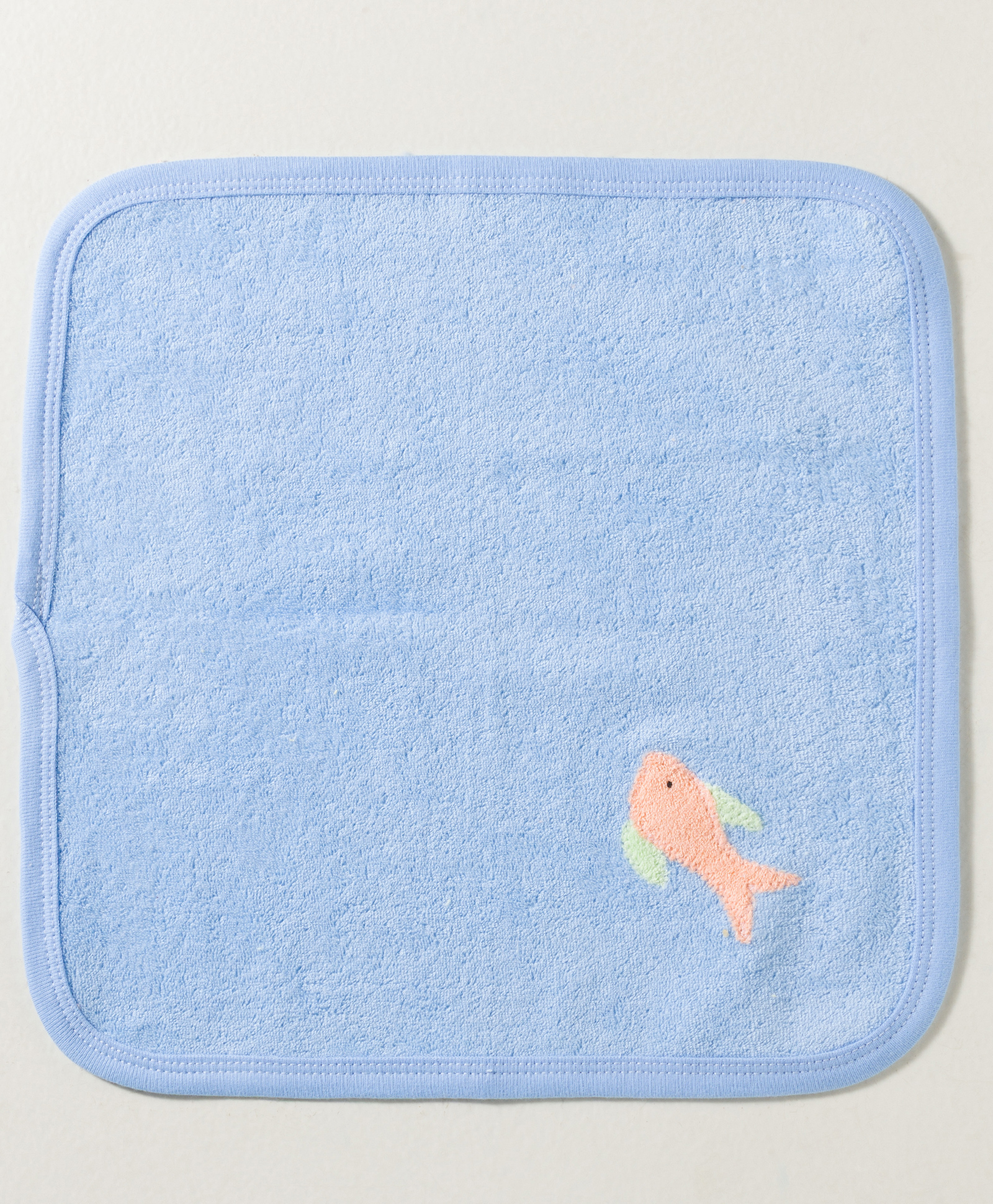 Child World Terry Knit Hand & Face Towel with Fish Print L 30 x B 30 cm - Light Blue-picture-19