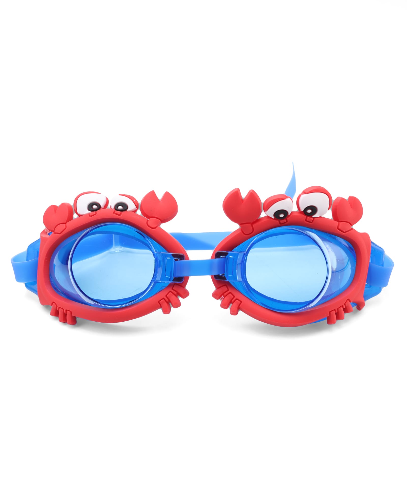 KIDLINGSS Round Shape Crab Design Swimming Goggles - Blue & Red-image-2