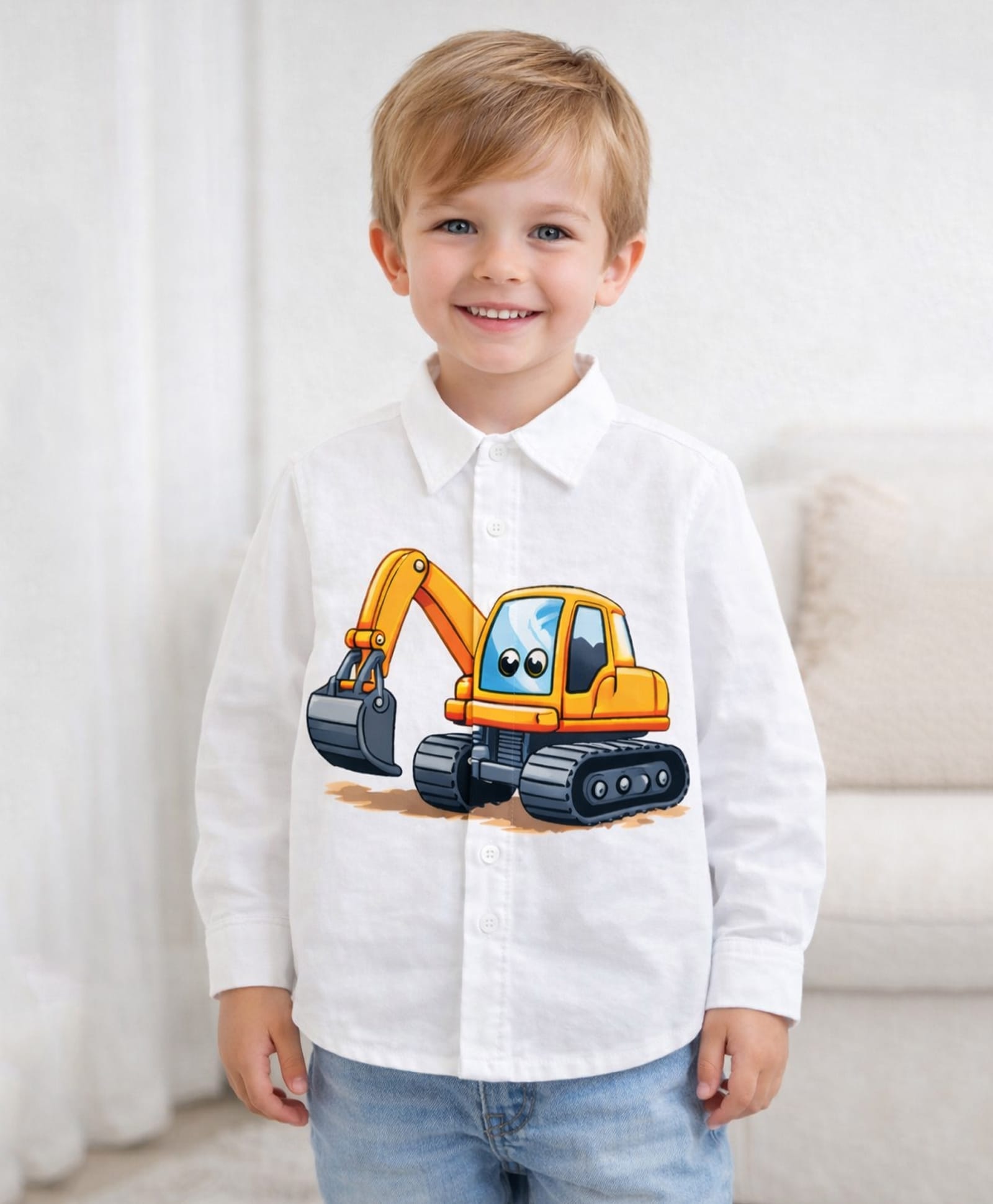 ZIP ZAP ZOOP Cotton Woven Full Sleeves Crane Printed Shirt - White-picture-26