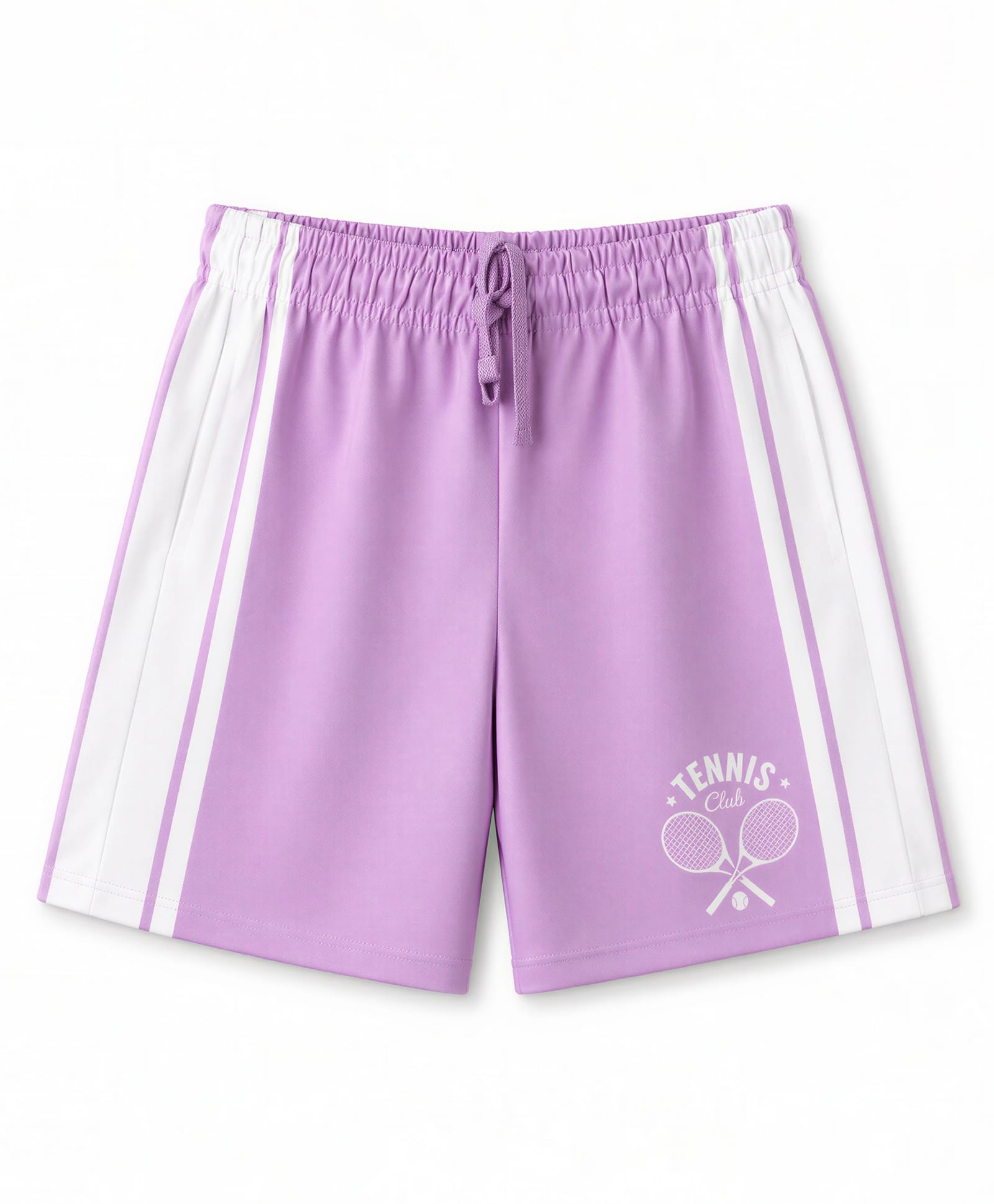 Pine Active Knit Above Knee Length Text Printed Shorts - Lavender-picture-23