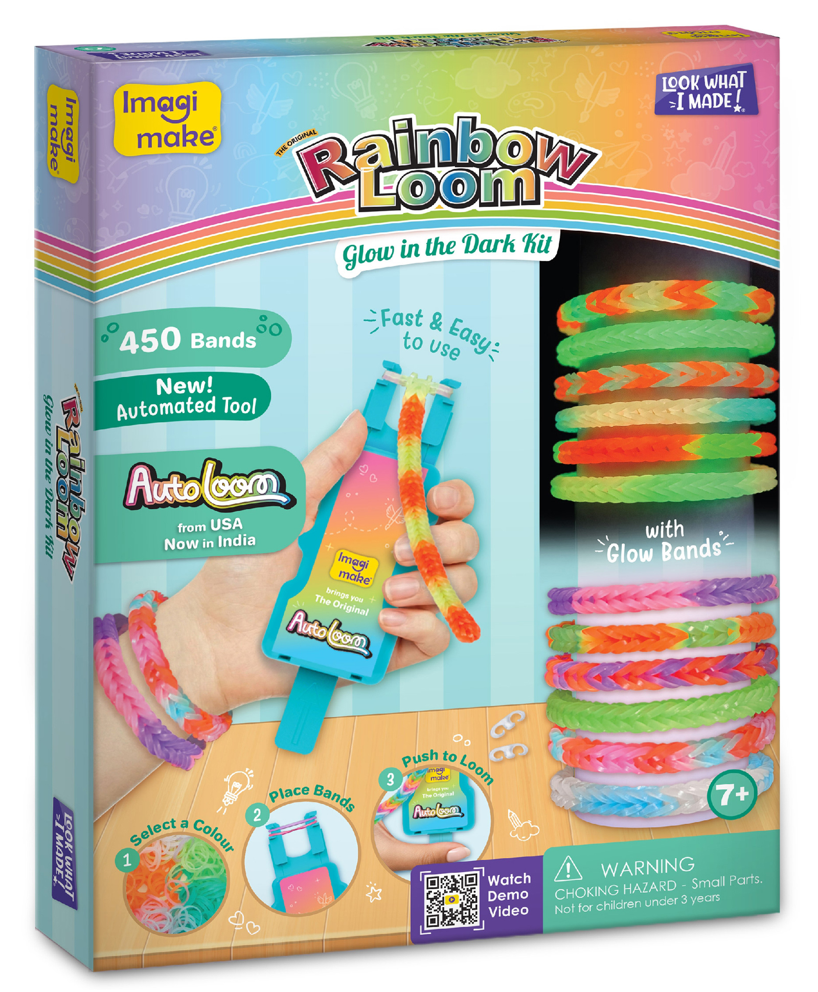 Imagimake Rainbow Loom Glow In The Dark Kit - Multicolor-picture-16