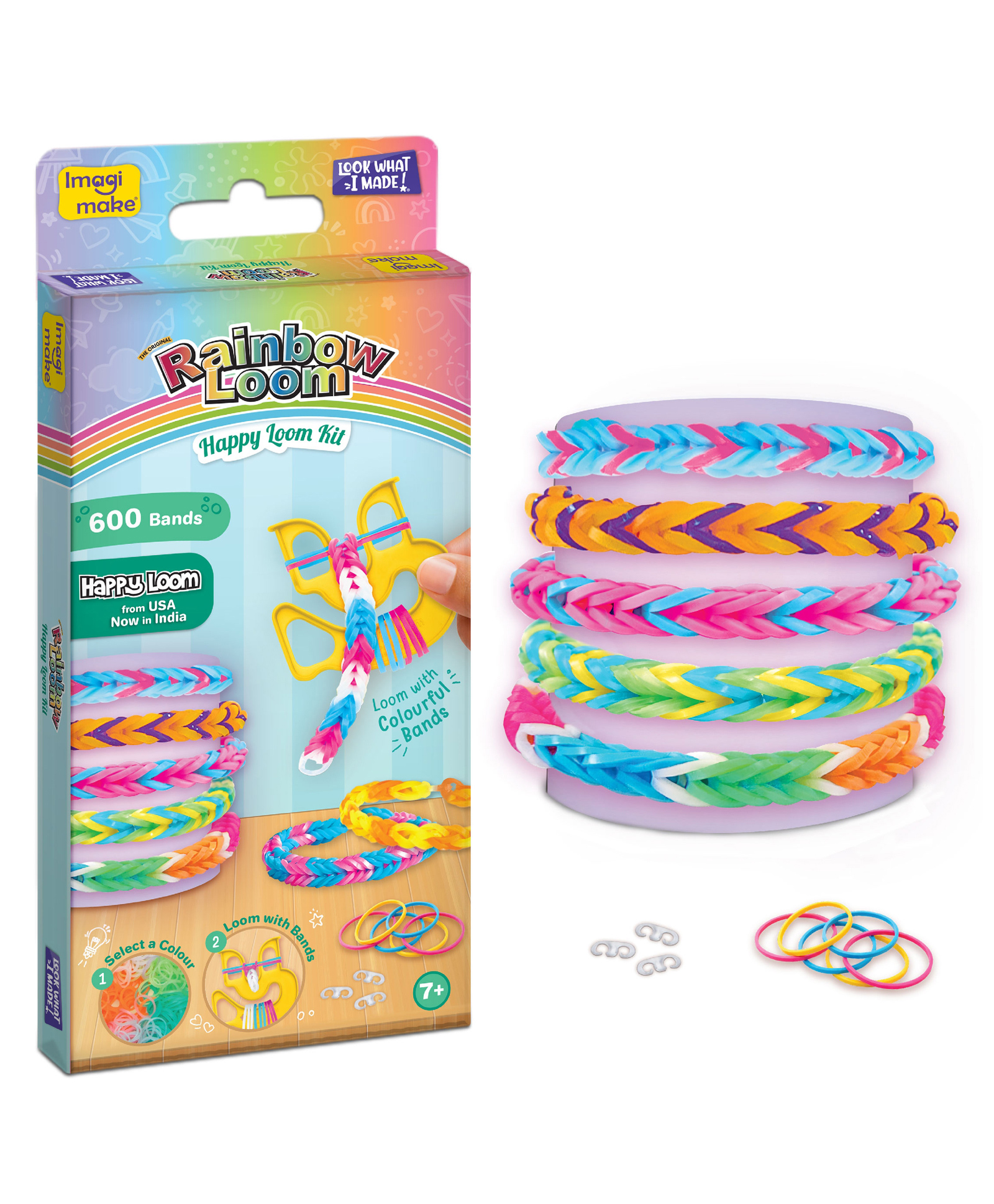 Imagimake Rainbow Loom Happy Loom Kit - Multicolor-picture-41