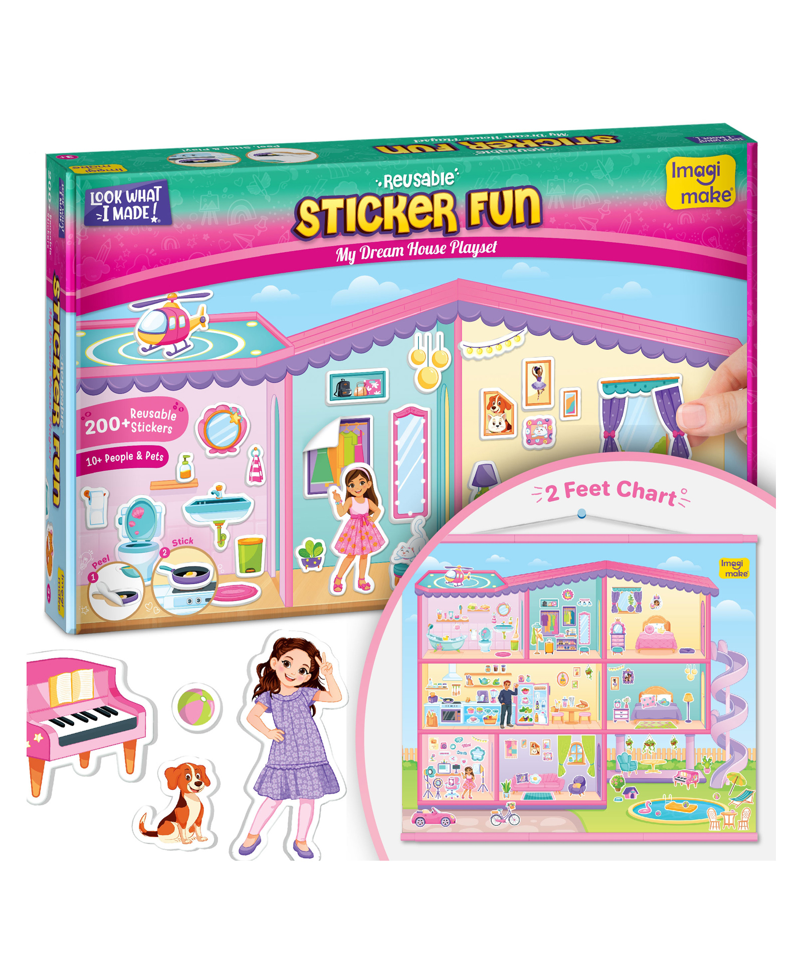 Imagimake Sticker Fun My Dream House Playset - Mulicolor-picture-23