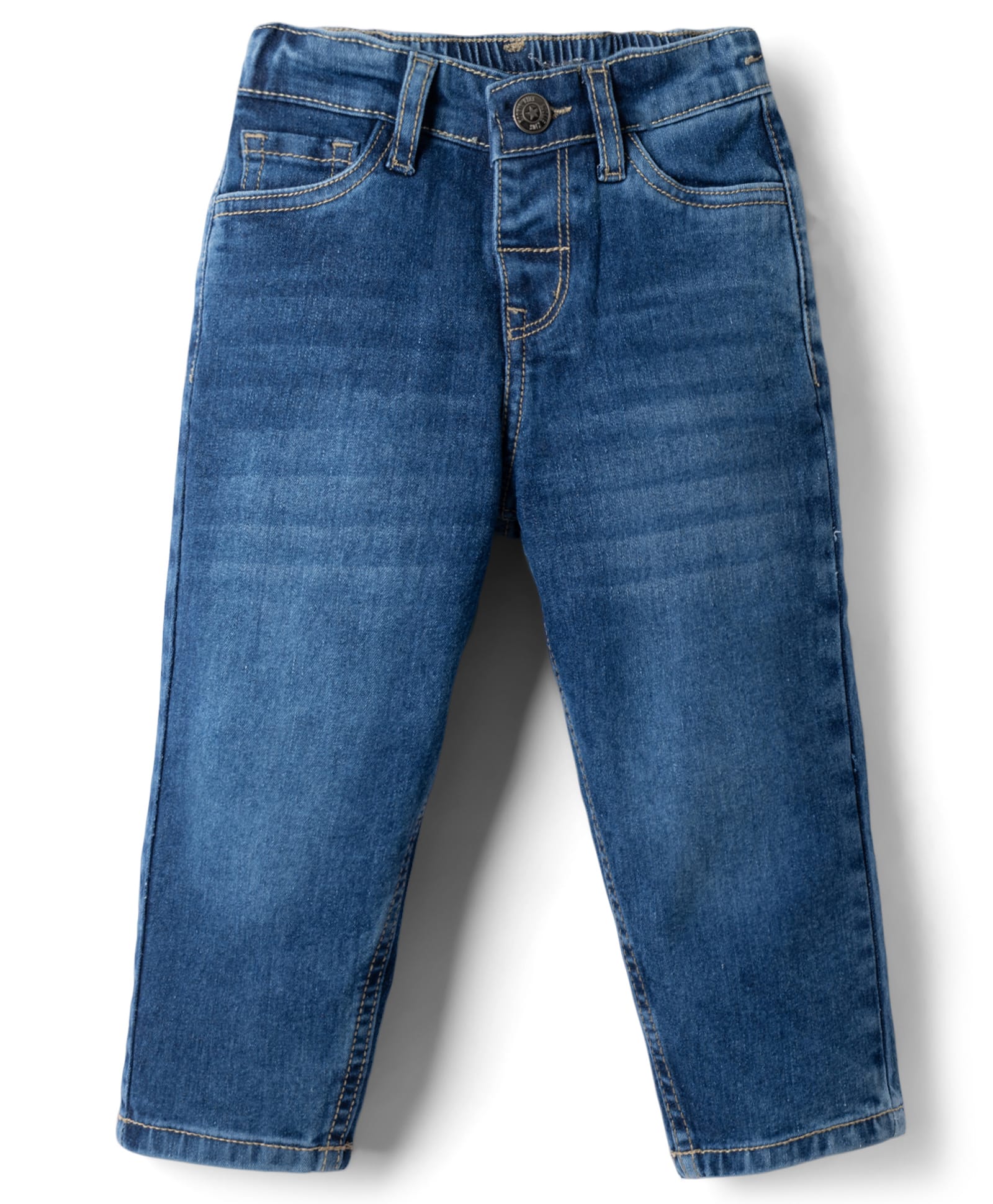kookie kids india Kookie Kids Korean Denim Woven Full Length Washed Jeans - Light Blue-picture-19