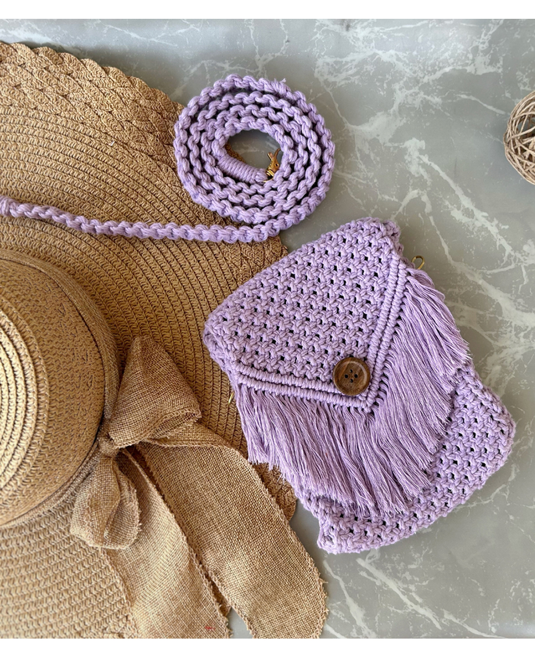 Sarmaya Lavender Macrame Sling Bag-picture-26